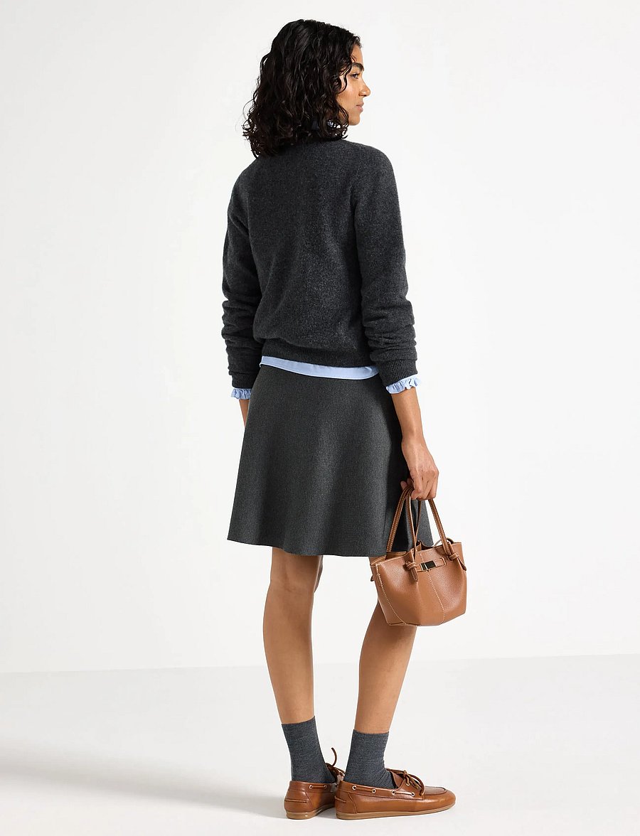 Lindex - Skirt Dagmar melange - korte nederdele - dark grey melange - 3