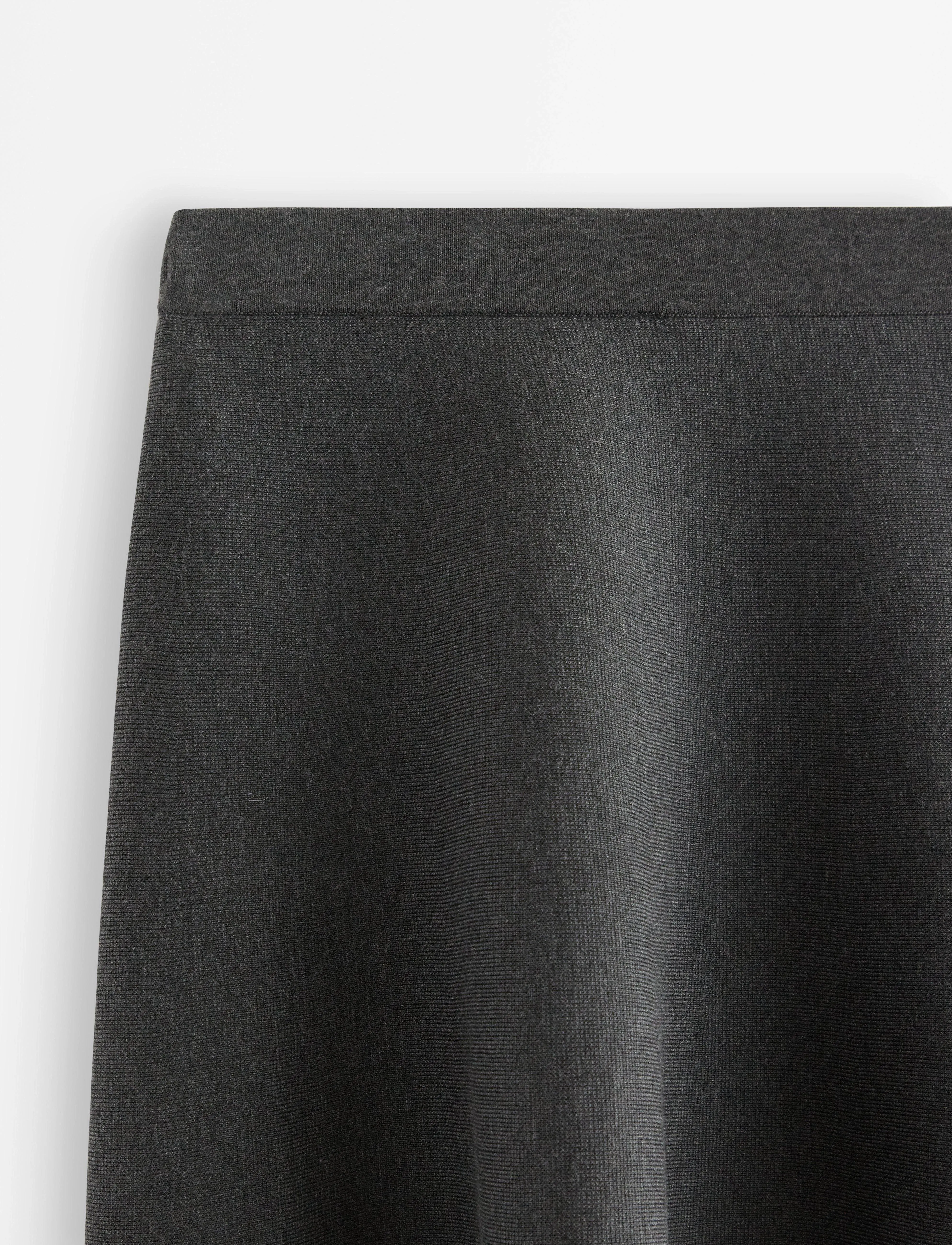 Lindex - Skirt Dagmar melange - kurze röcke - dark grey melange - 5