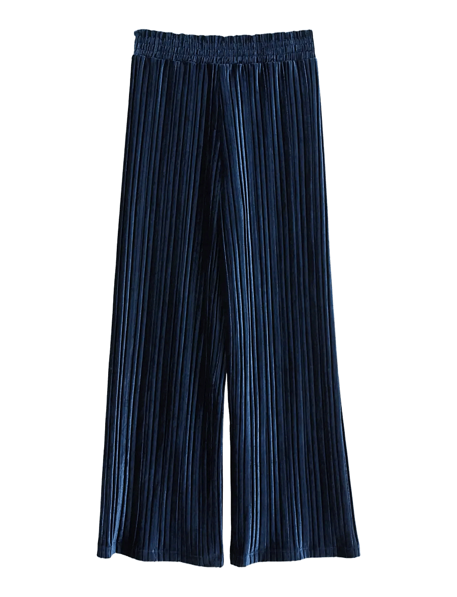 Lindex - Bukser i velour - bukser - navy - 1