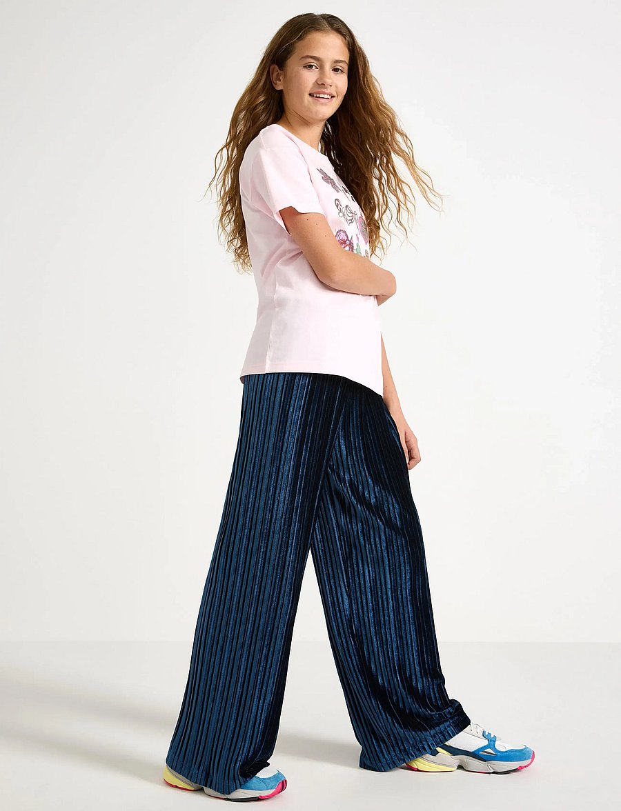 Lindex - Bukser i velour - bukser - navy - 0