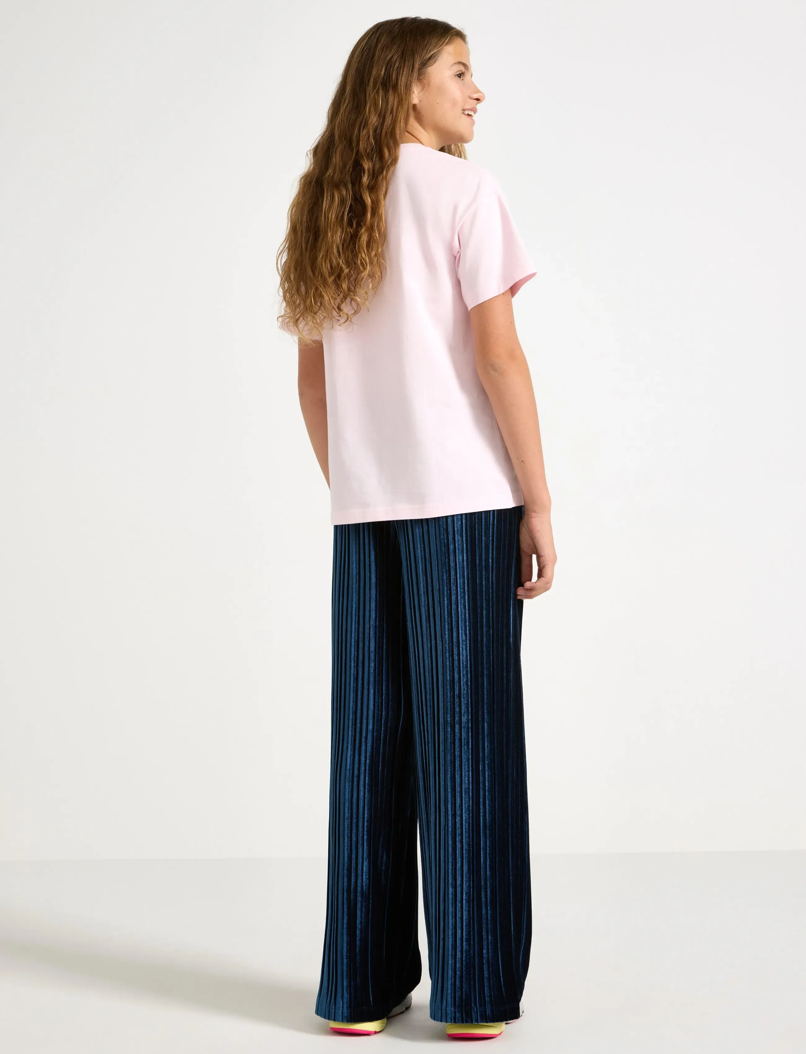 Lindex - Bukser i velour - trousers - navy - 3