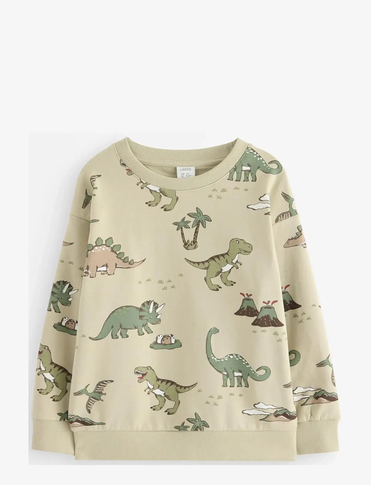 Lindex - Sweatshirt Dino AOP - sweatshirts - light dusty green - 1