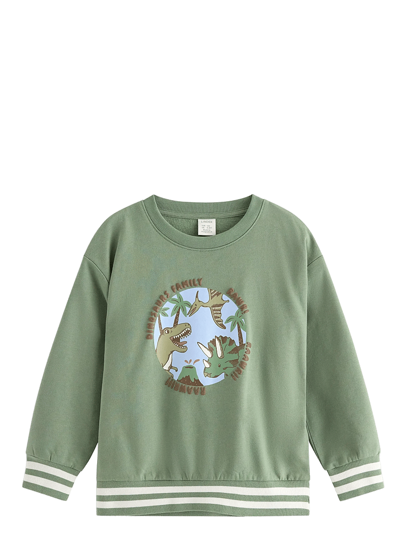 Lindex - Sweatshirt Dino Placement - dressipluusid - light khaki - 1