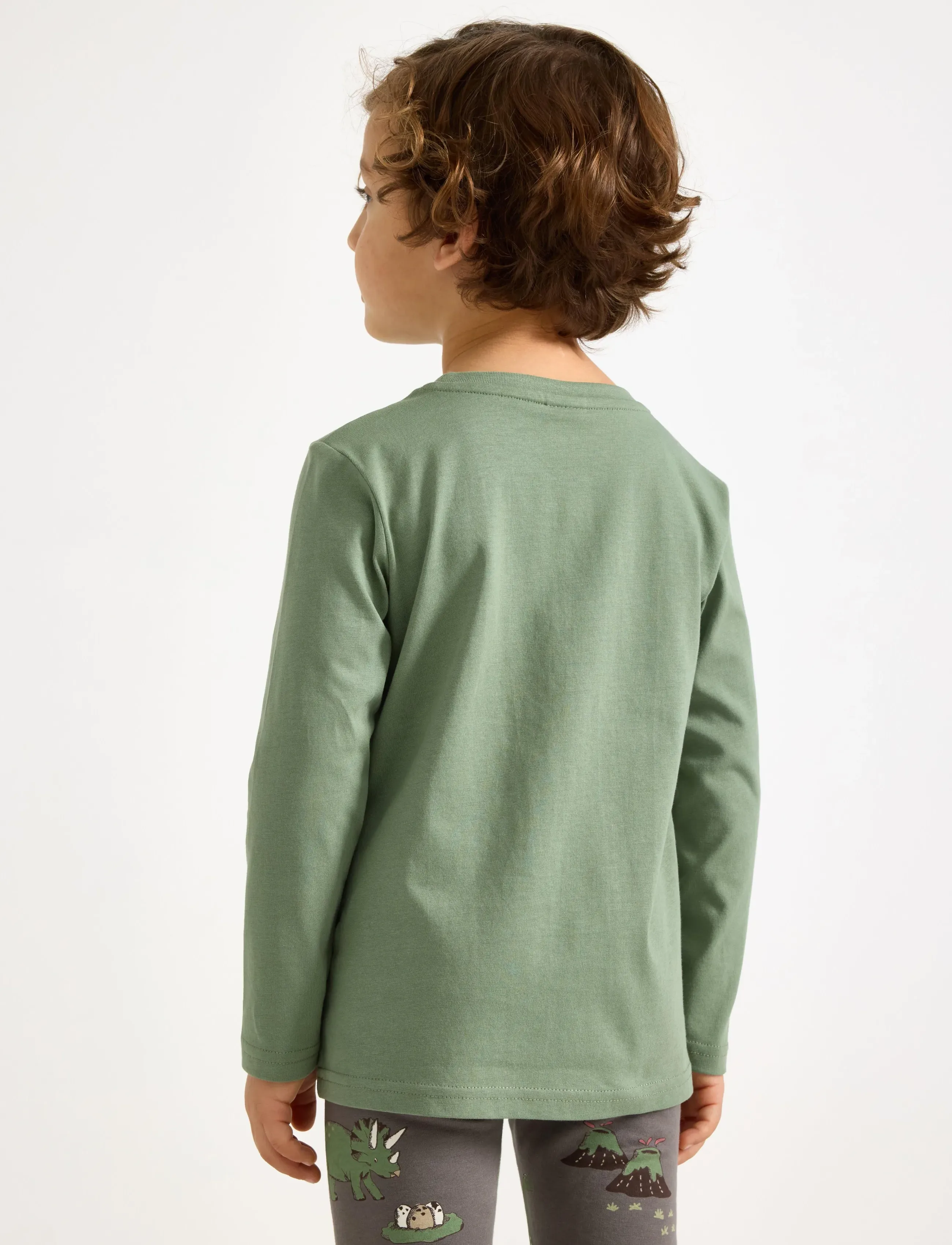 Lindex - Top LS Dino Flip Sequin - light khaki - 3