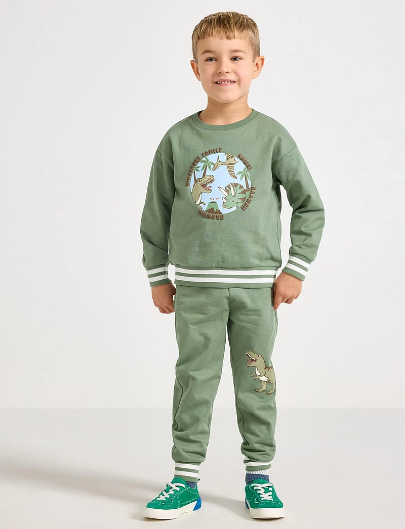 Lindex - Trousers Jogging Dino - jogginghosen - light khaki - 0
