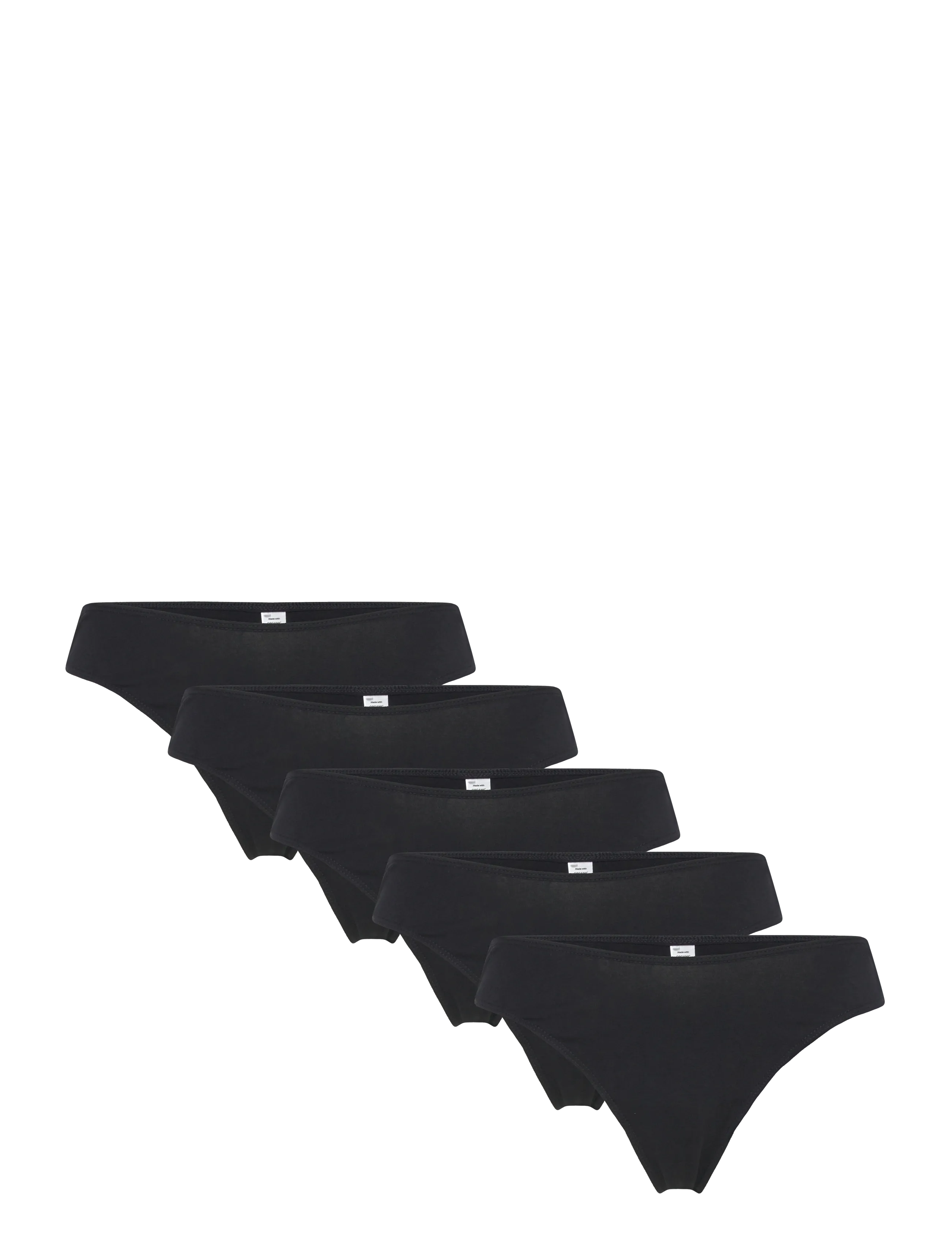 Lindex Brief Thong Cotton Nellie 5 pa - Kollektsioonid - BLACK / black