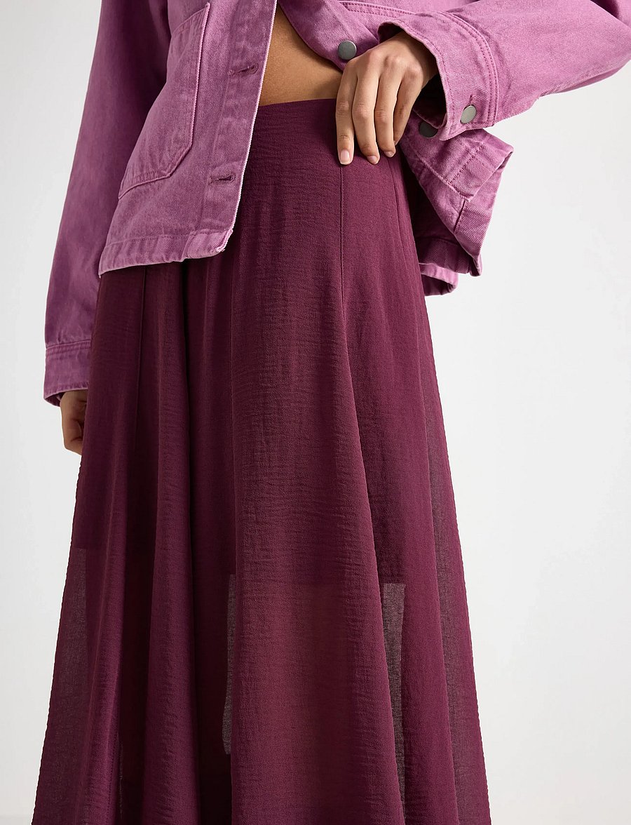 Lindex - Skirt Rosa - maxi skirts - dark dusty lilac - 4