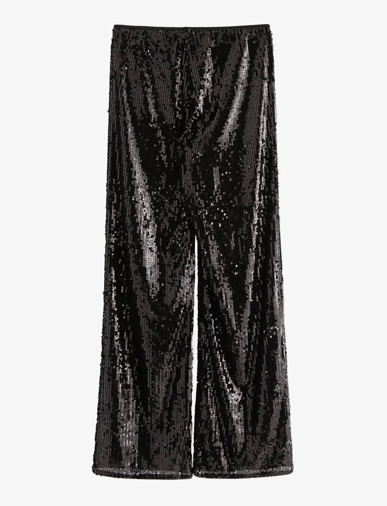Lindex - Trouser sequin - straight leg hosen - black - 2