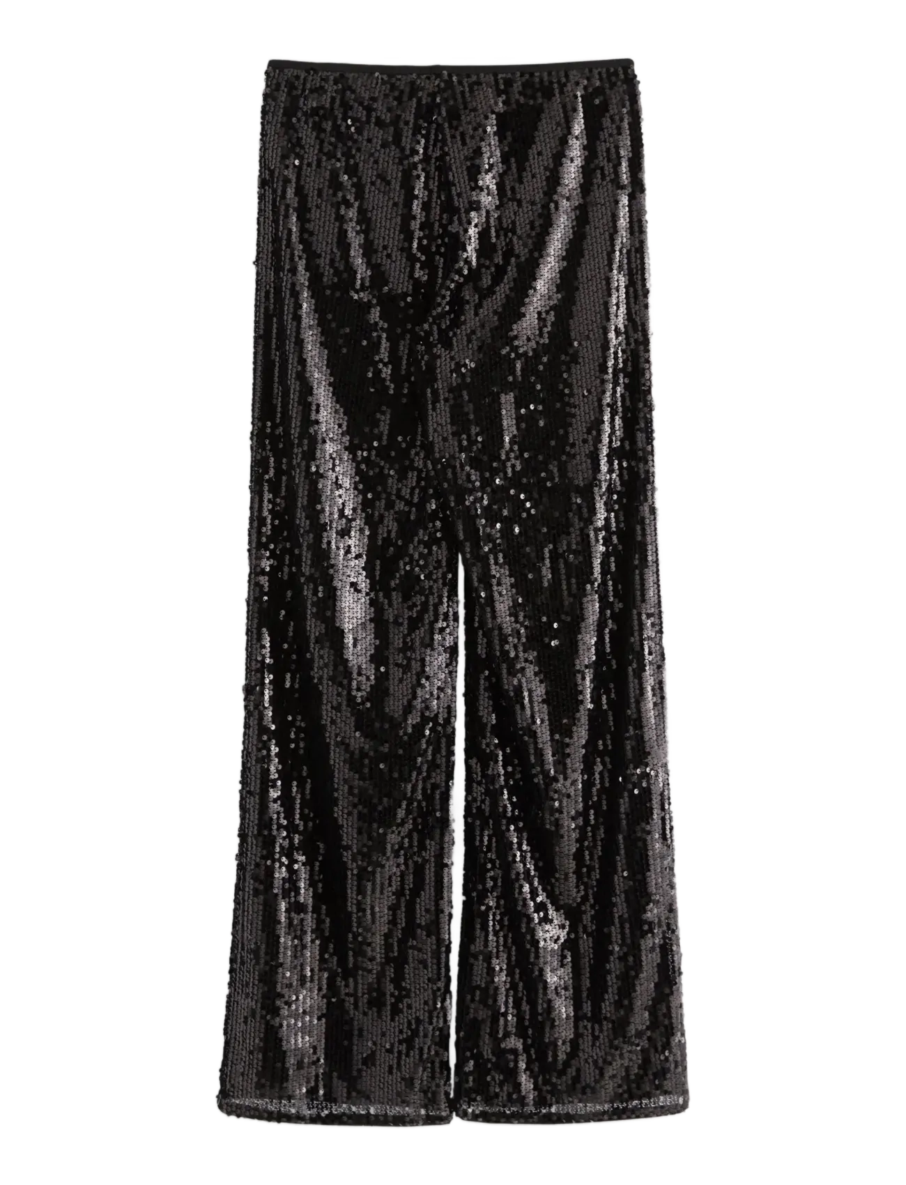 Lindex - Trouser sequin - sirge säärega püksid - black - 2