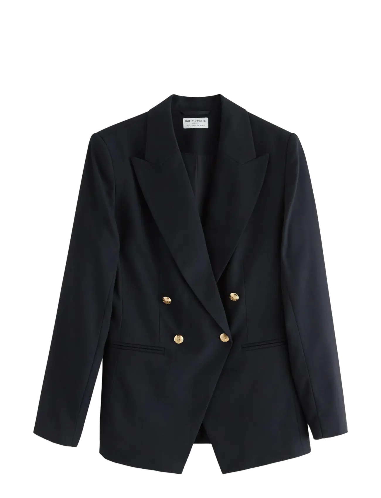Lindex Blazer Nanna - Blazer - DARK DUSTY BLUE / black