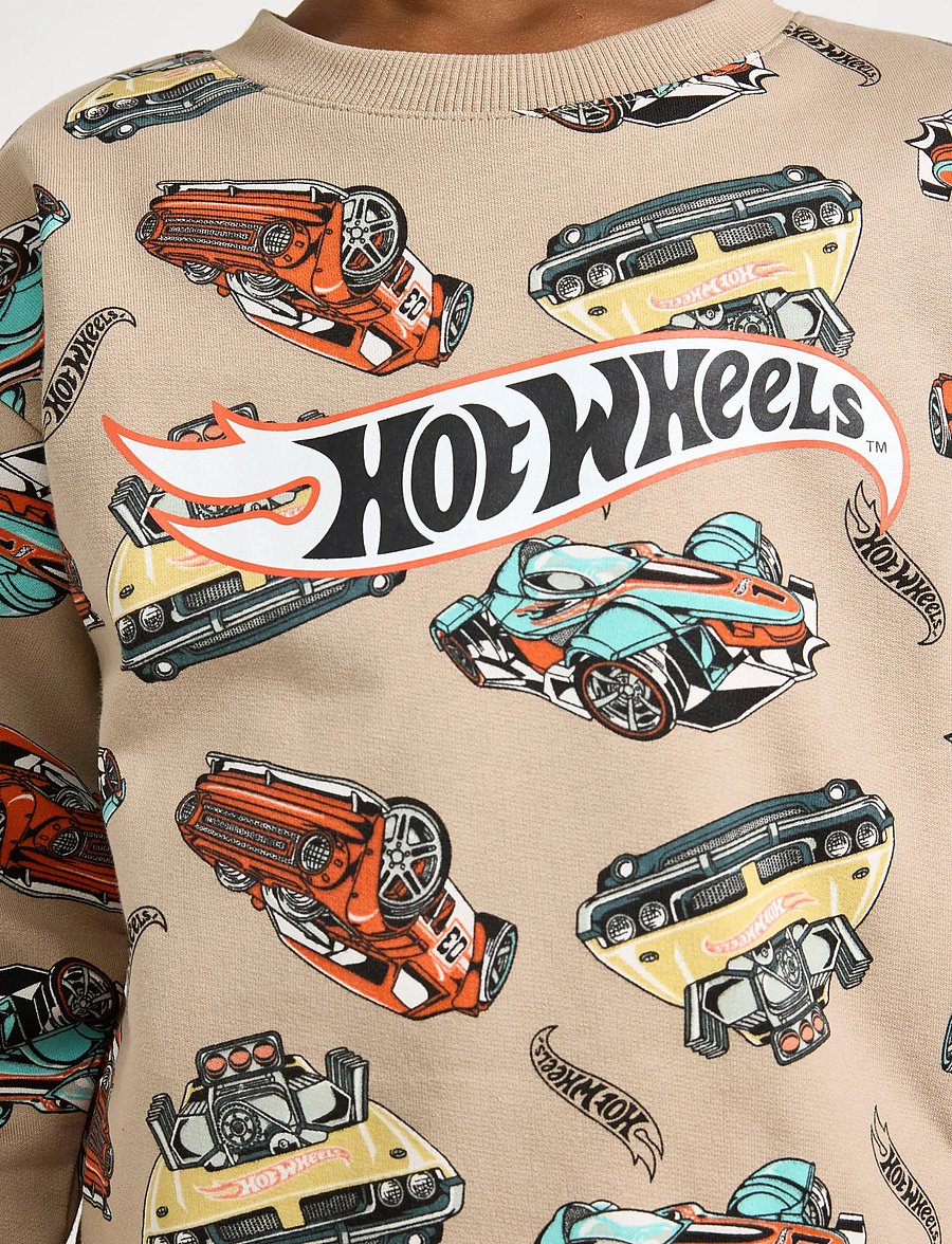 Lindex - Sweatshirt Hot wheels - sweatshirts - dusty beige - 4
