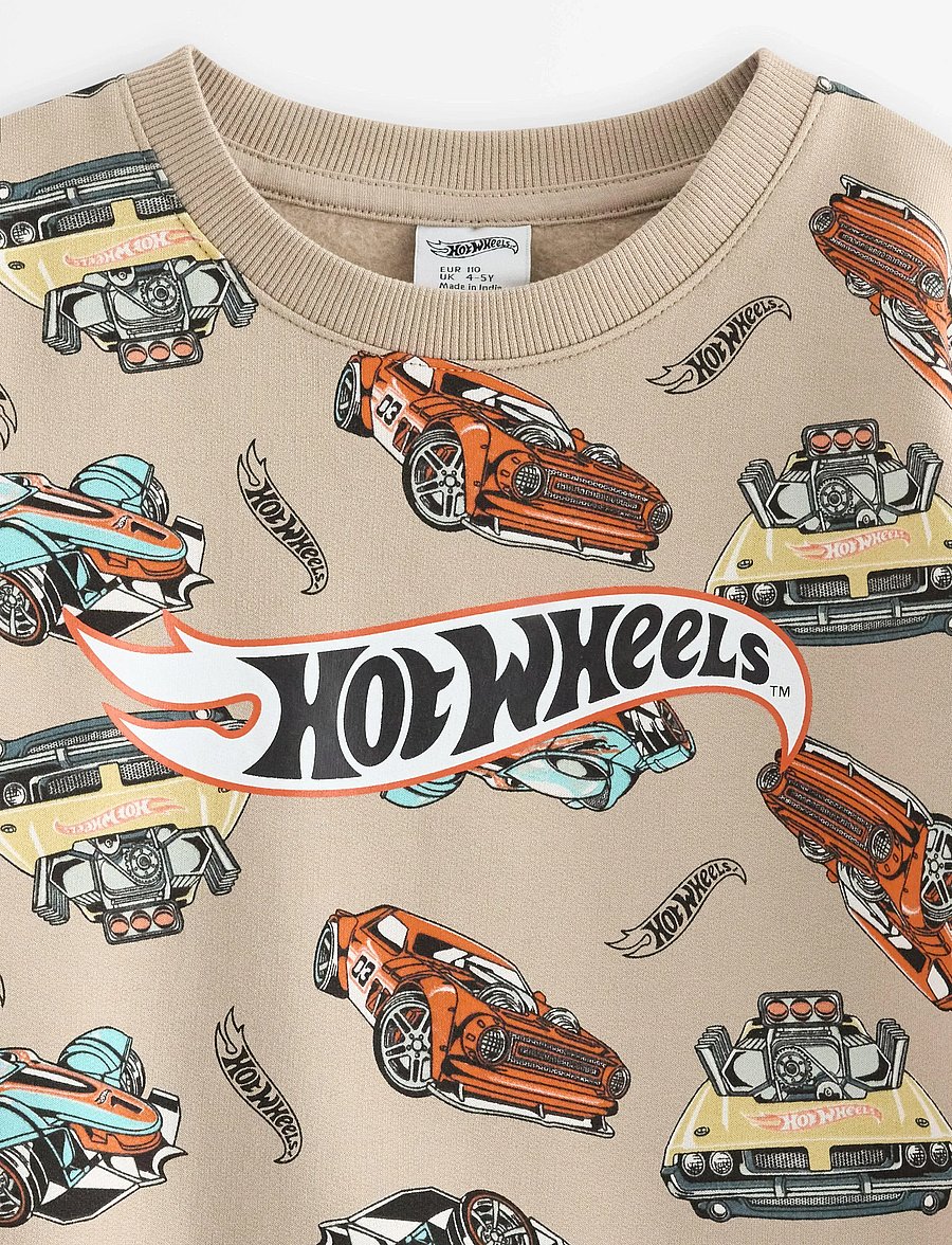 Lindex - Sweatshirt Hot wheels - sweatshirts - dusty beige - 5