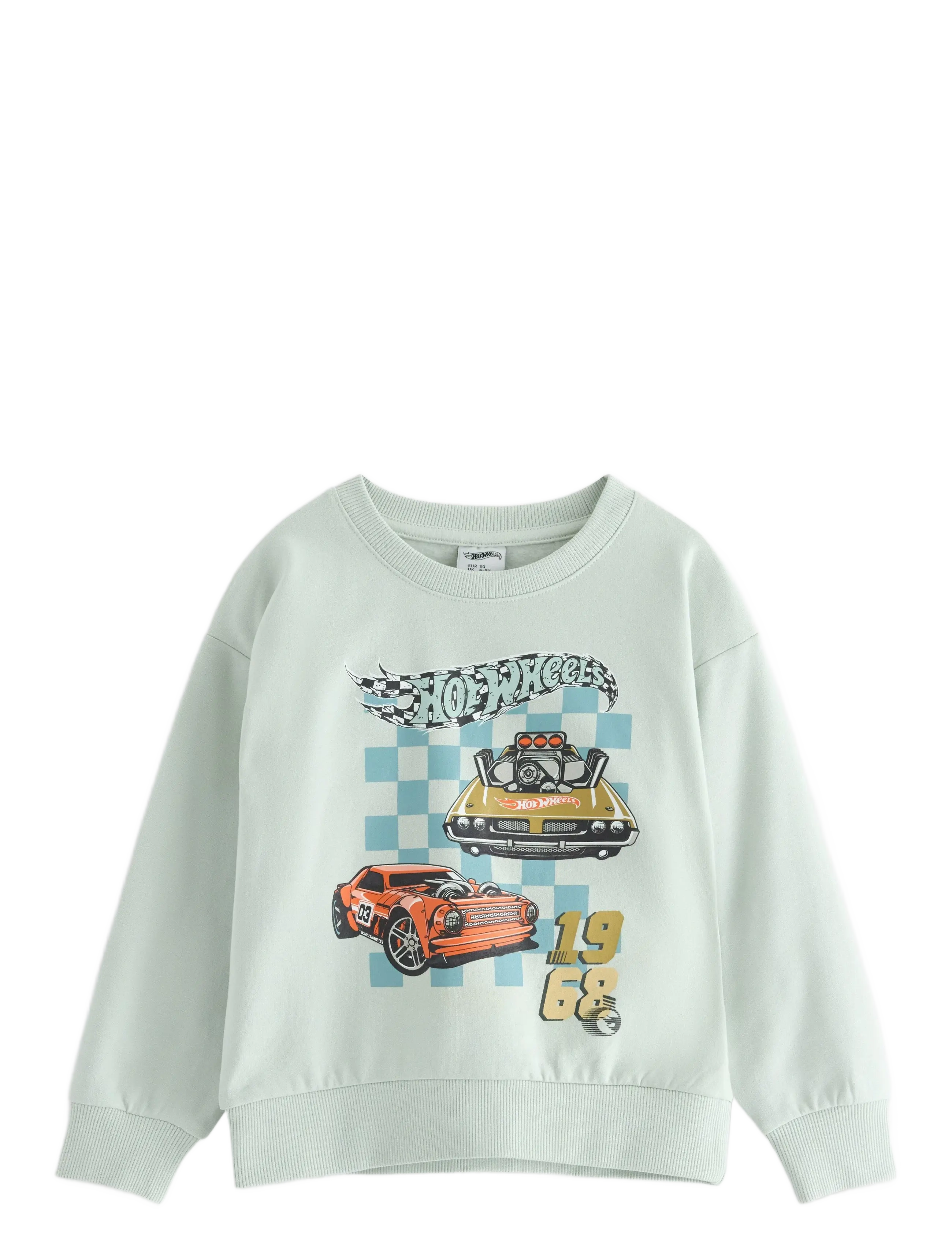 Lindex Sweatshirt Hot wheels - Kinder 98-134 - LIGHT AQUA / green