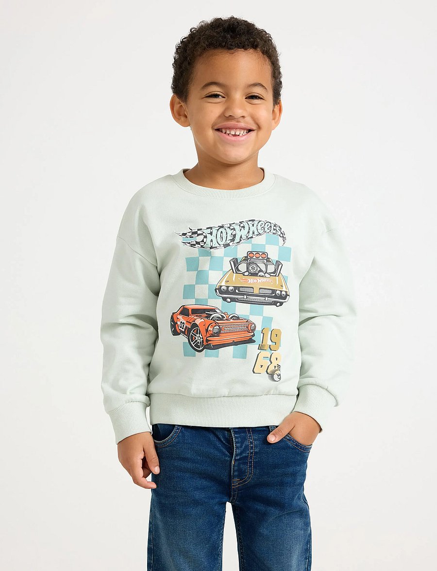 Lindex - Sweatshirt Hot wheels - sweatshirts - light aqua - 0