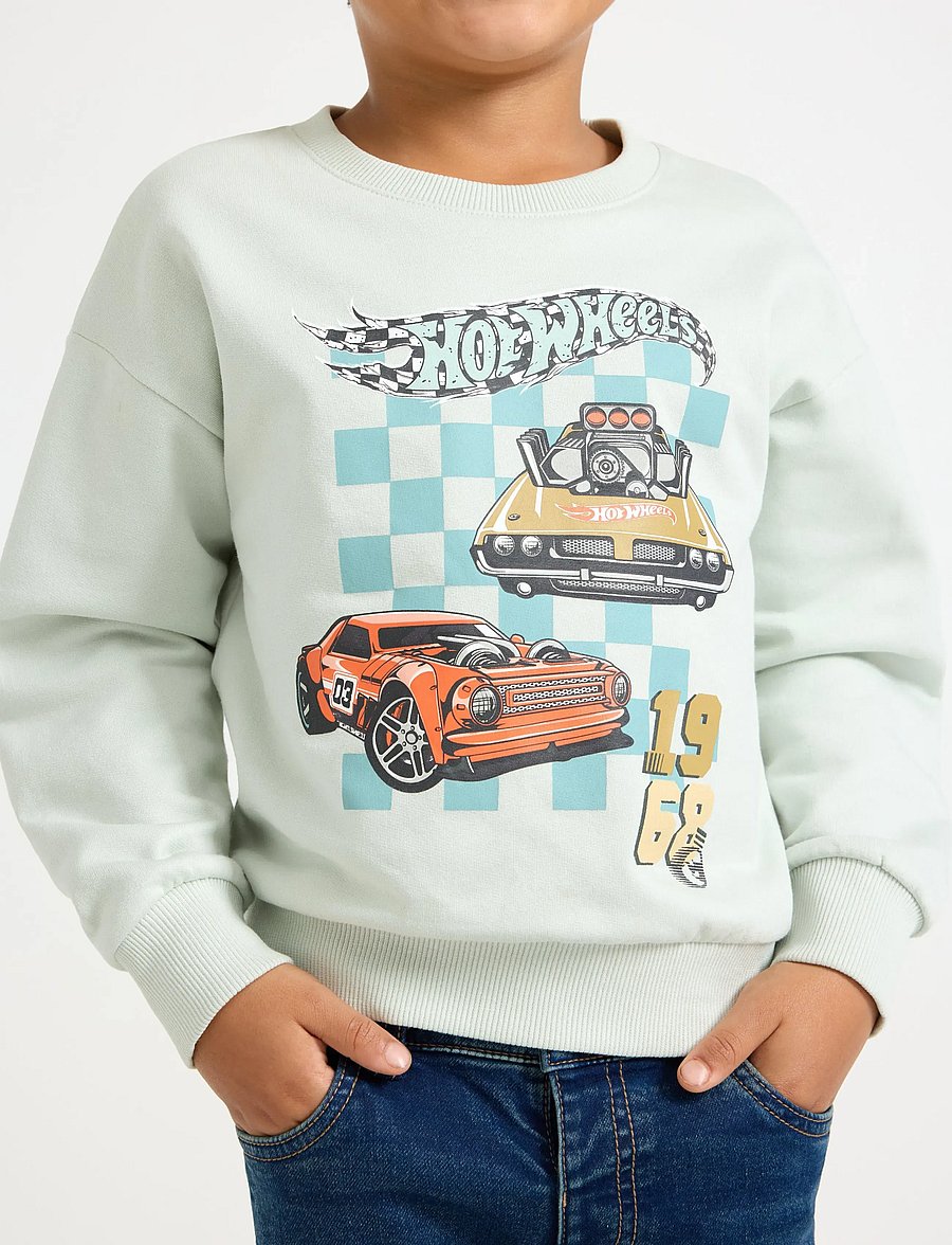 Lindex - Sweatshirt Hot wheels - sweatshirts - light aqua - 4
