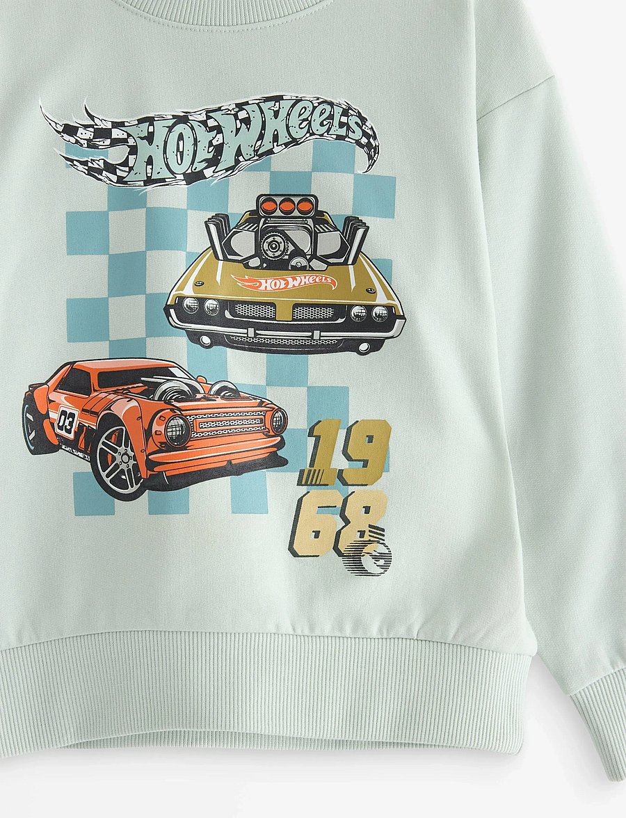 Lindex - Sweatshirt Hot wheels - sweatshirts - light aqua - 5