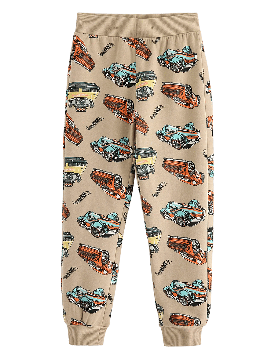 Lindex - Trousers Jogging Hot wheels - jogginghosen - dusty beige - 1