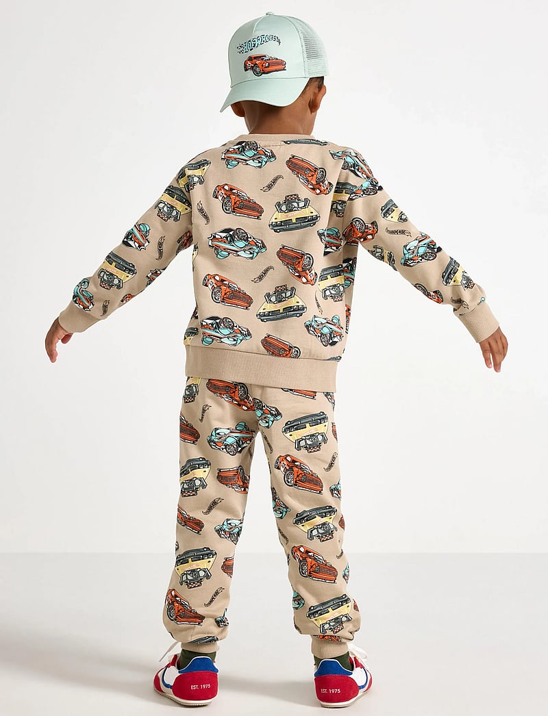 Lindex - Trousers Jogging Hot wheels - sweatpants - dusty beige - 3