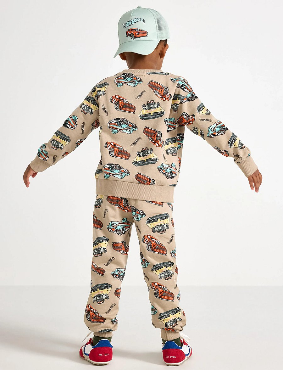 Lindex - Trousers Jogging Hot wheels - jogginghosen - dusty beige - 3