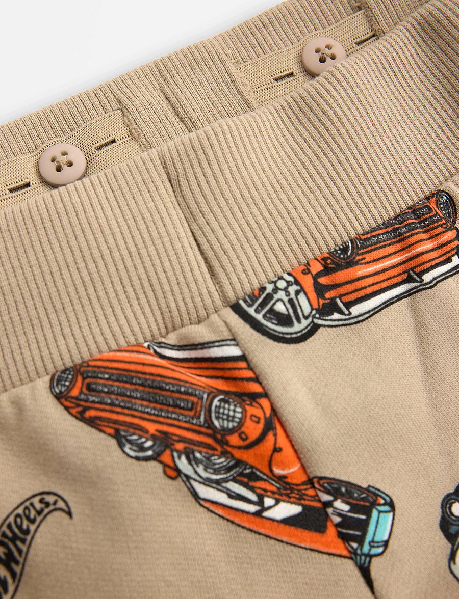 Lindex - Trousers Jogging Hot wheels - jogginghosen - dusty beige - 5