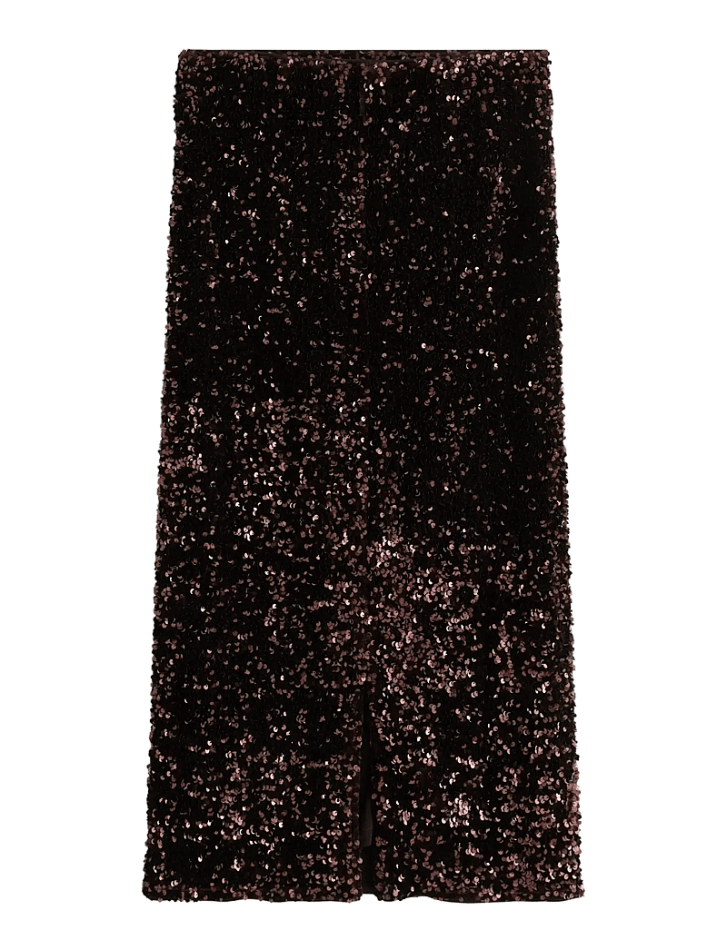 Lindex - Midikjol med paljetter - paljettkjolar - brown - 2