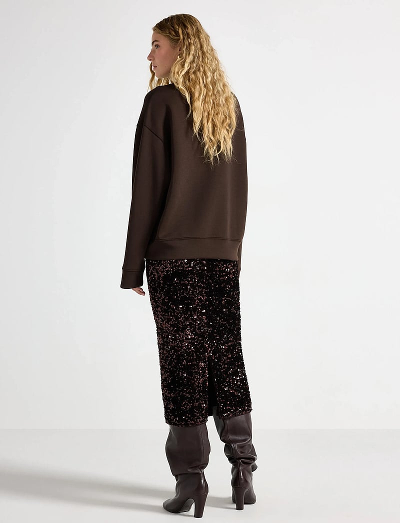 Lindex - Midikjol med paljetter - paljettkjolar - brown - 3