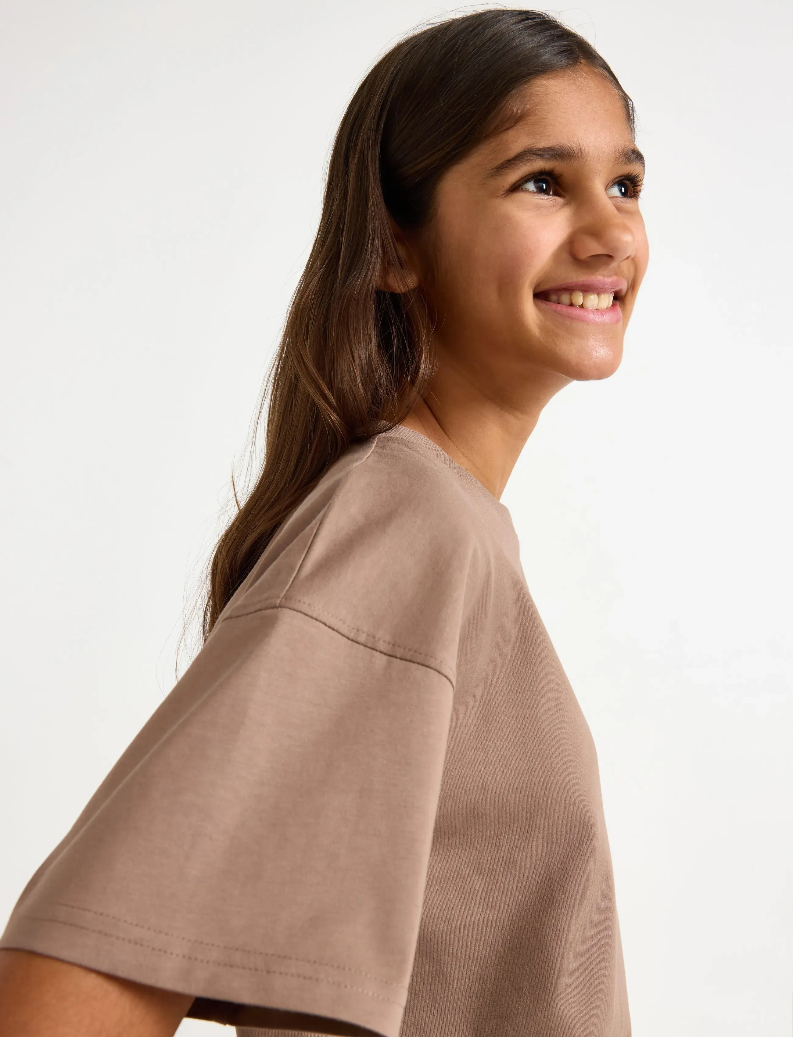 Lindex - Oversized t-shirt - short-sleeved t-shirts - khaki - 4
