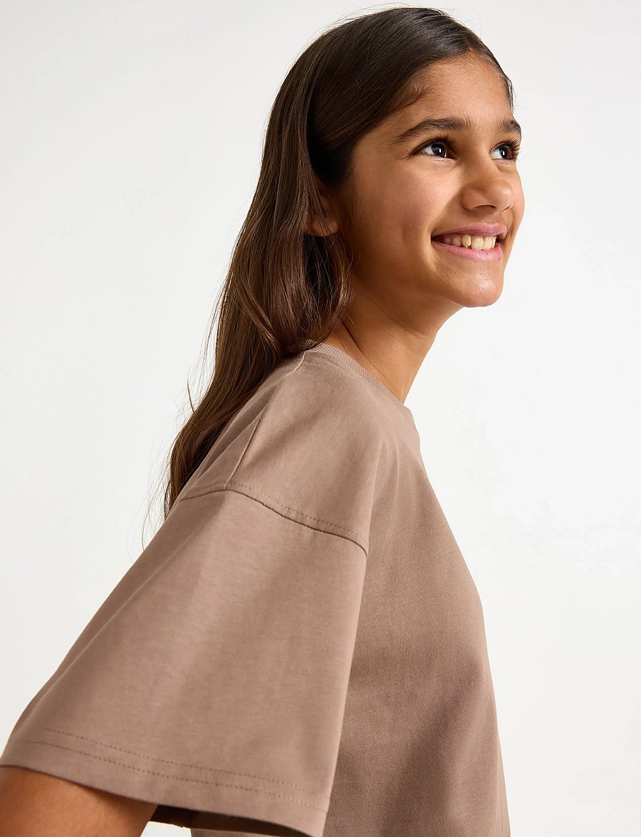 Lindex - Oversized t-shirt - kurzärmelige - khaki - 4