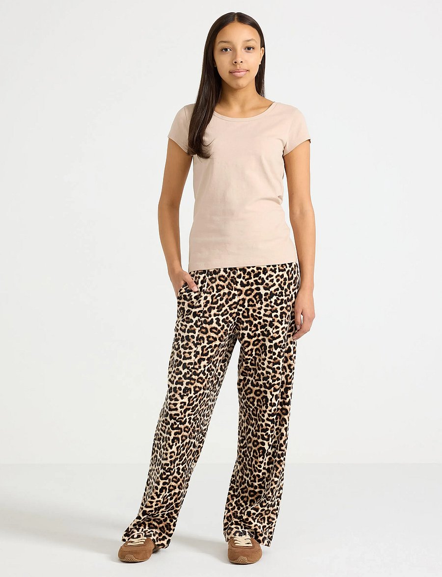 Lindex - Wide trousers in velour - sweatpants - light beige - 0