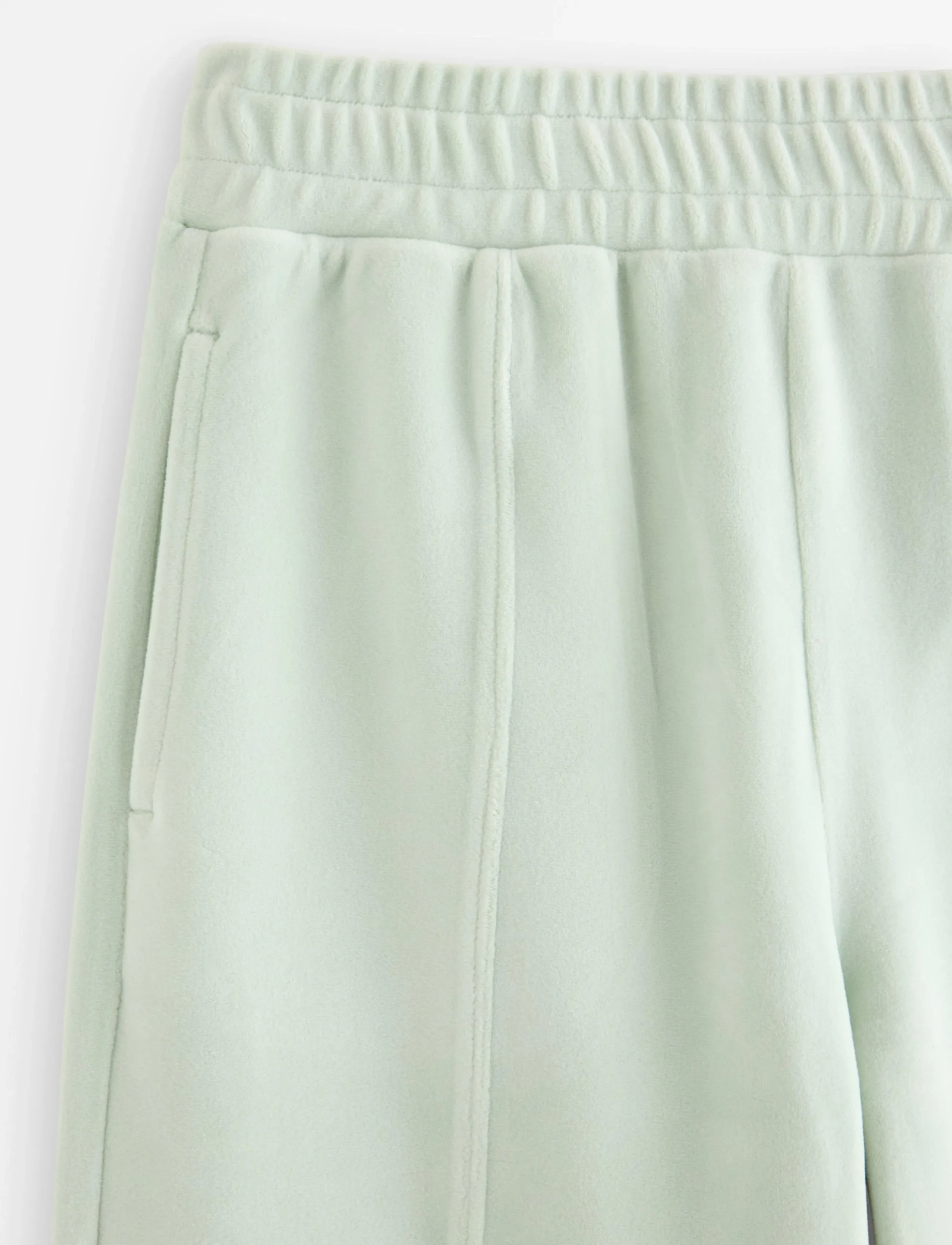 Lindex - Wide trousers in velour - sporta bikses - light dusty green - 4