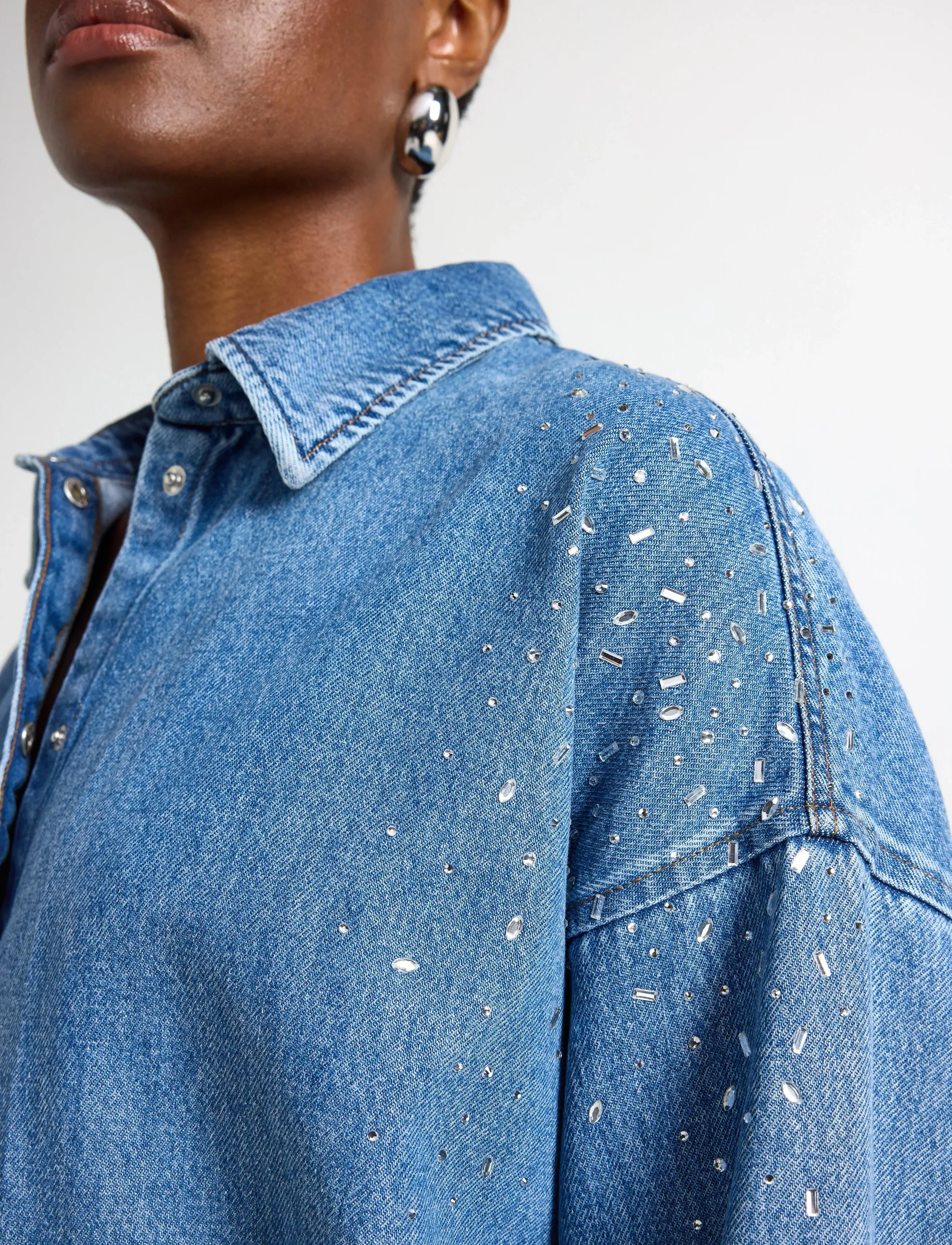 Lindex - Skjorte i denim - denim blue - 4