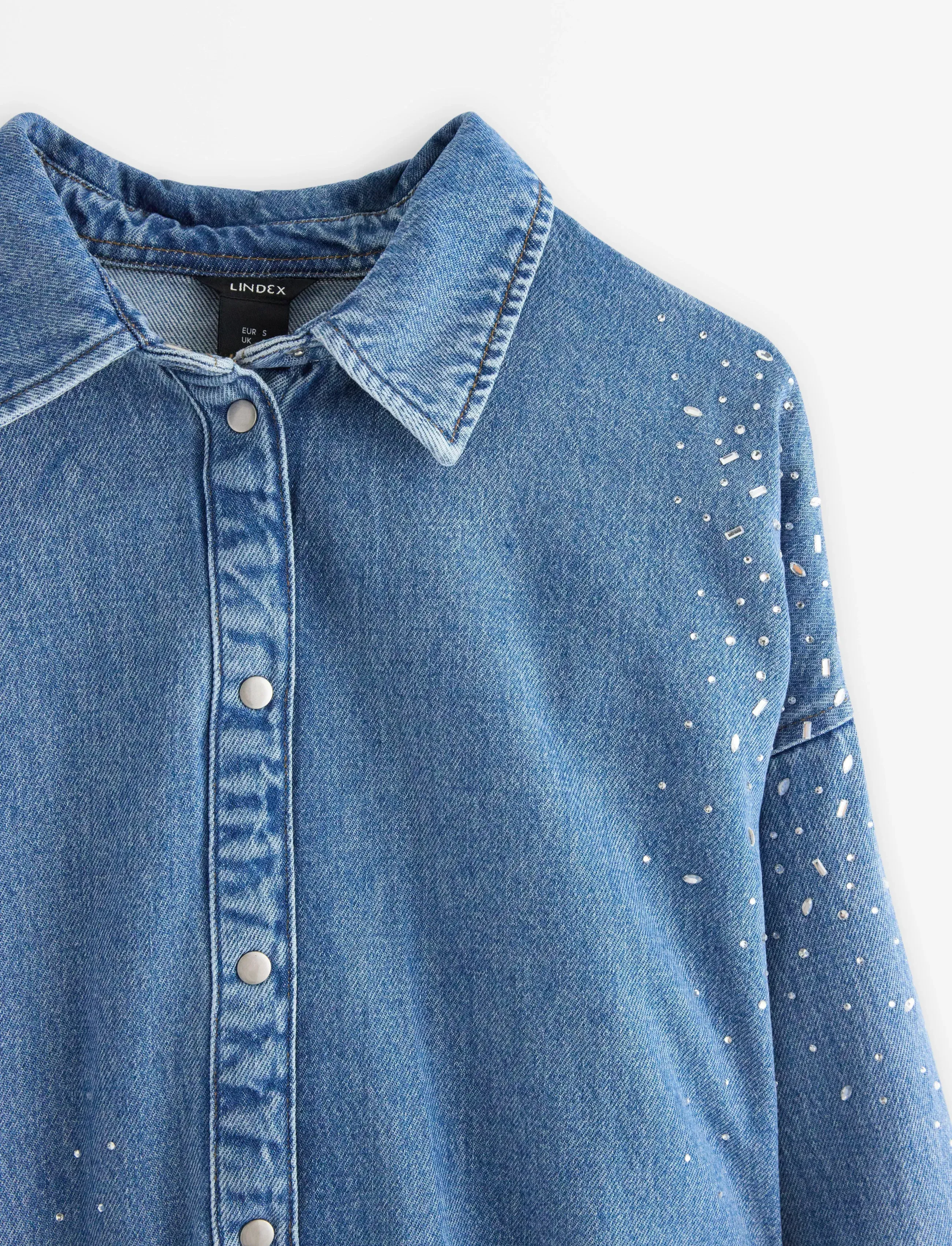 Lindex - Skjorte i denim - denim blue - 5