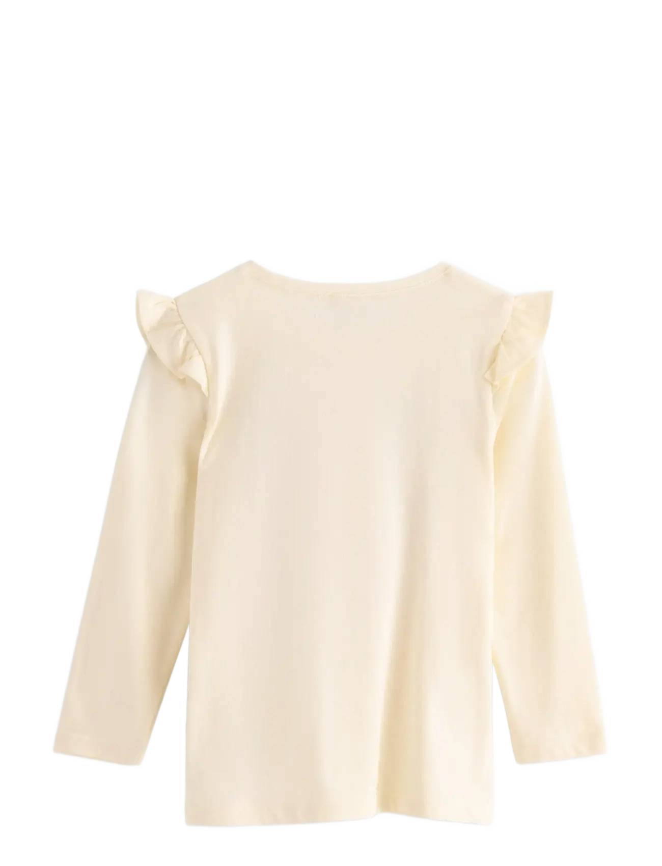 Lindex - Top ls frill detail unicorn pr - langärmelig - white - 2