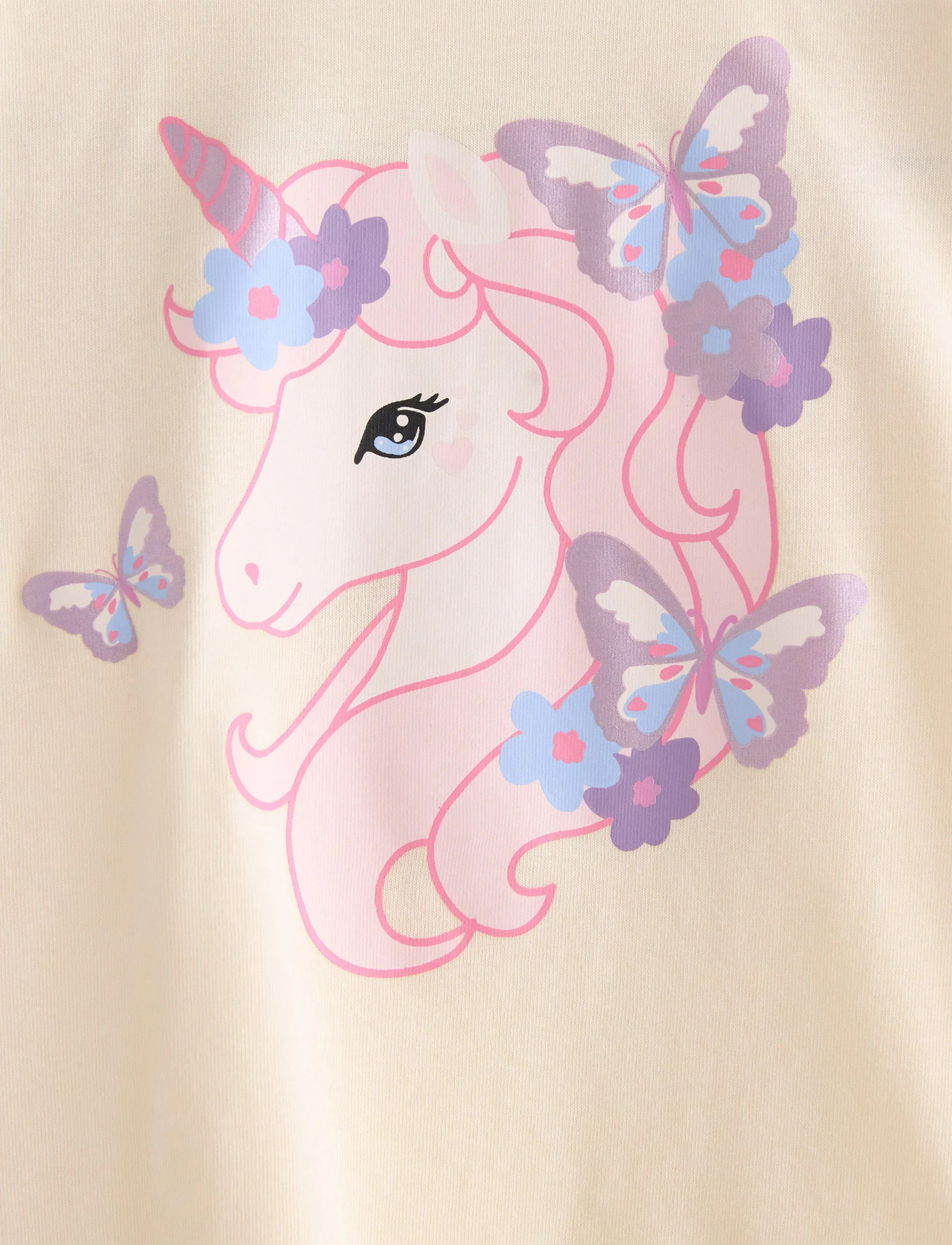 Lindex - Top ls frill detail unicorn pr - langärmelig - white - 5