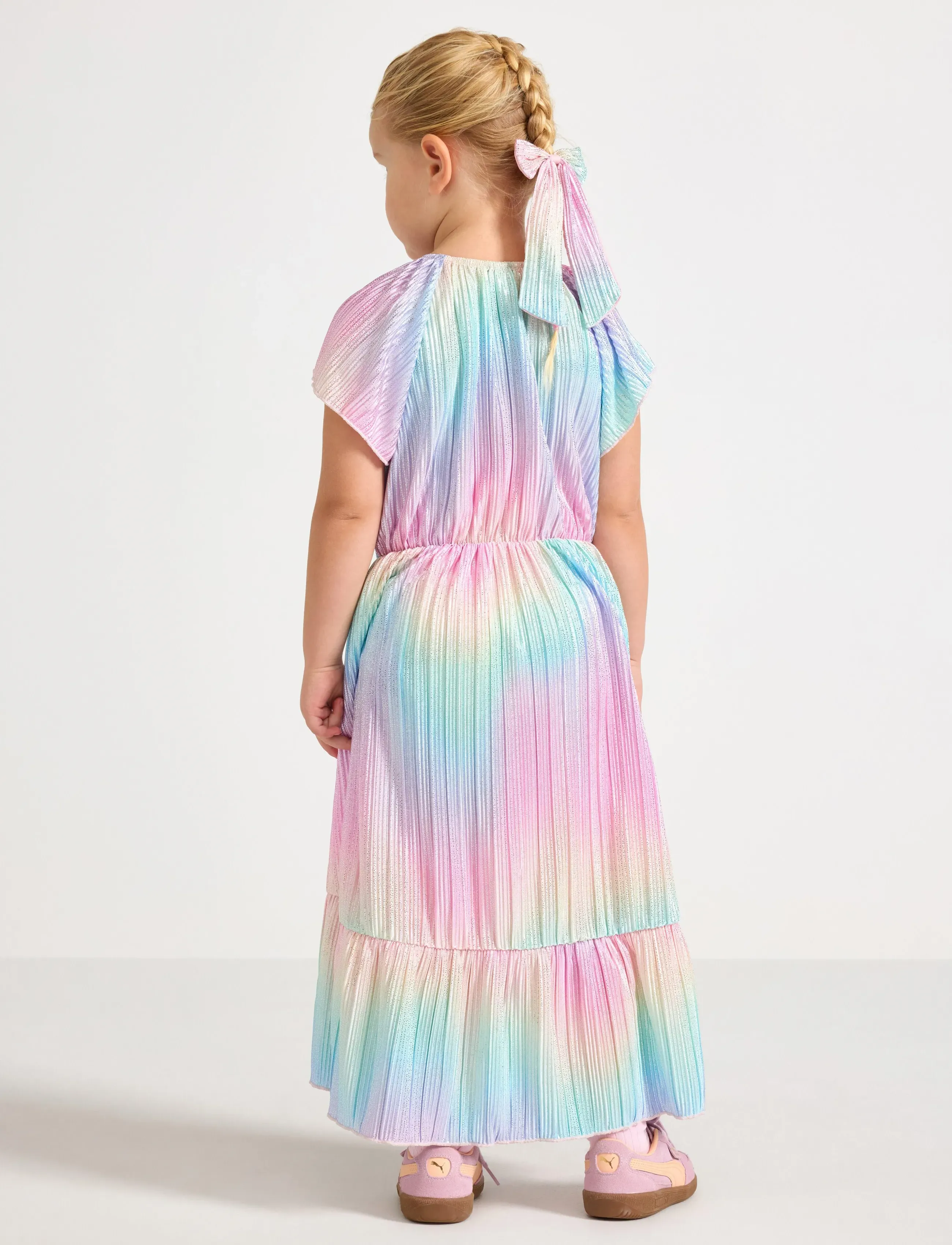 Lindex - Plissé dress with glitter - sukienki eleganckie - light pink - 3