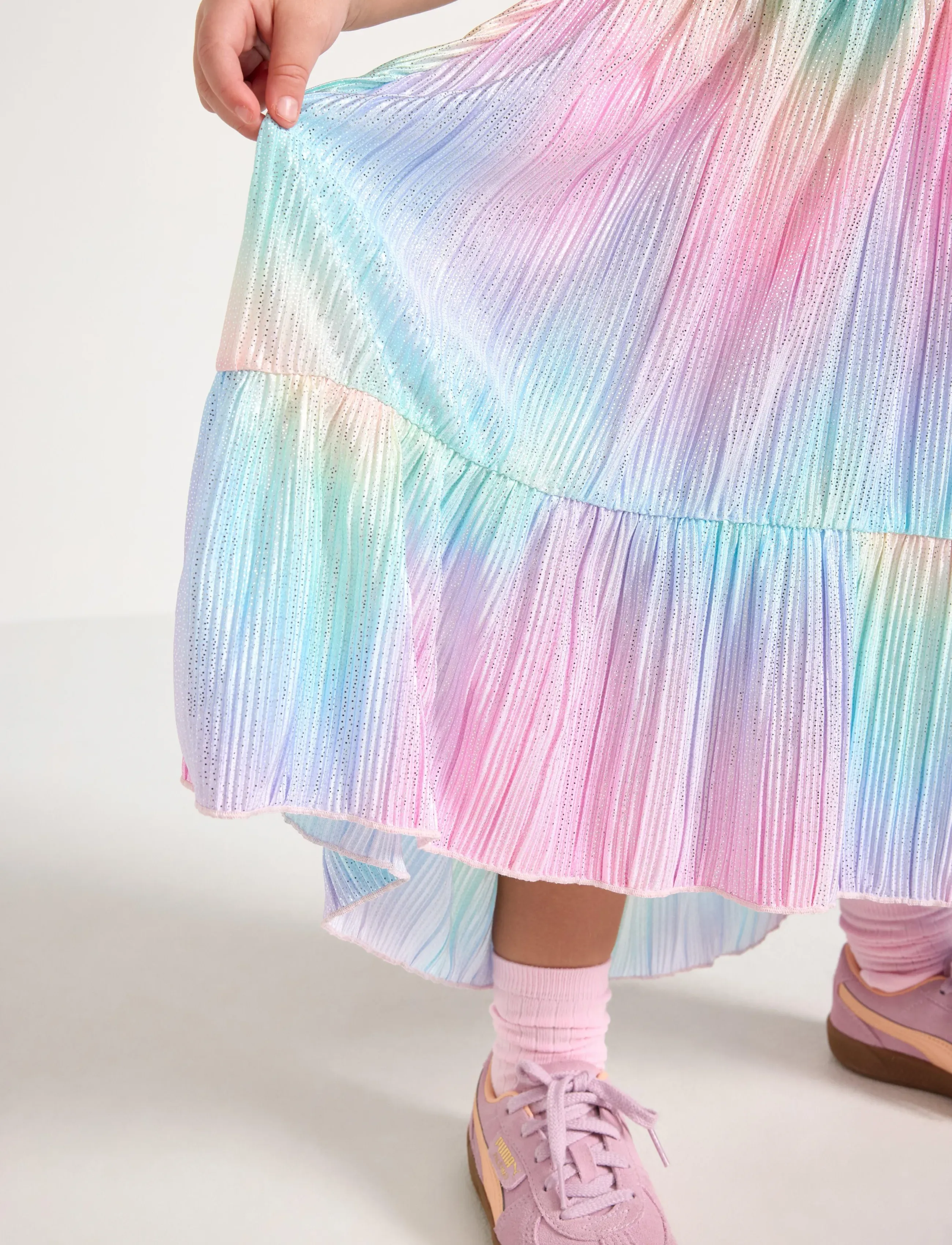 Lindex - Plissé dress with glitter - sukienki eleganckie - light pink - 4