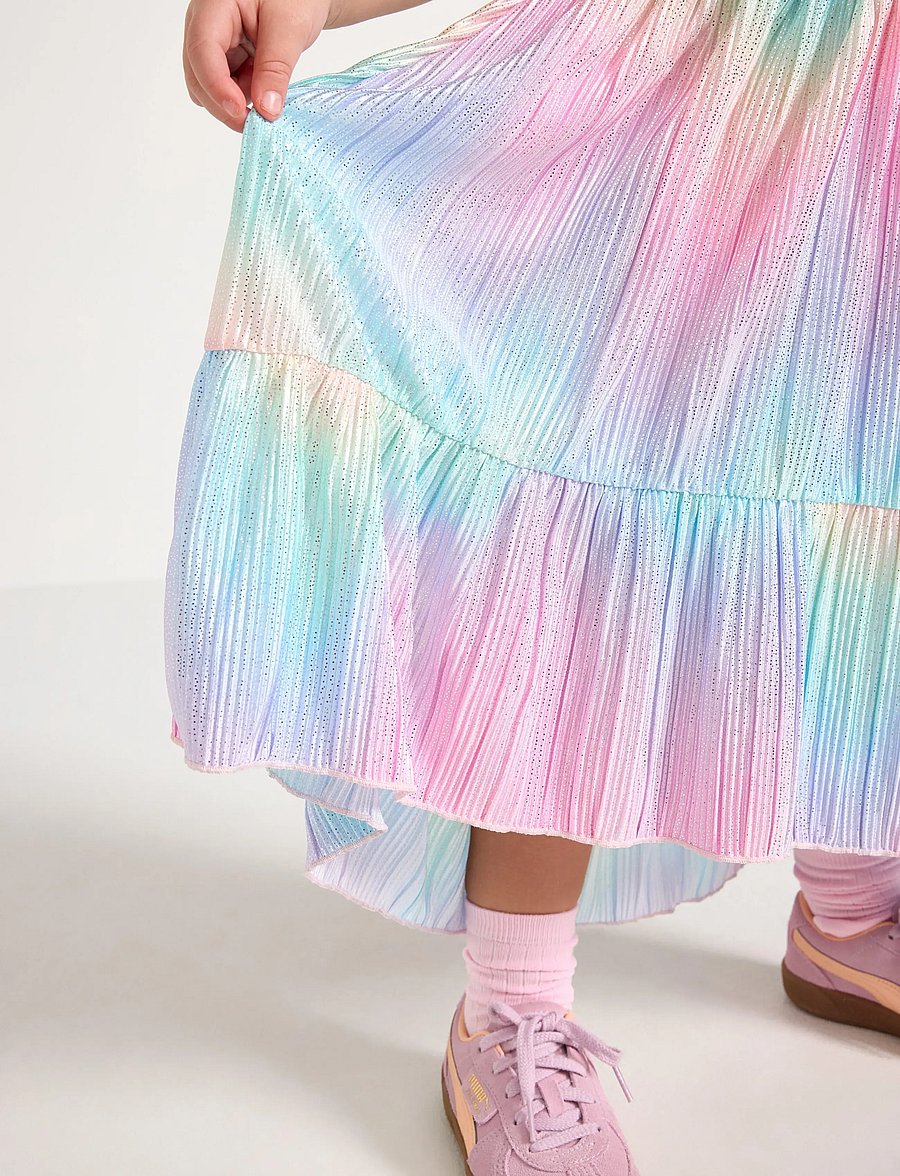 Lindex - Plissé dress with glitter - partykleider - light pink - 4