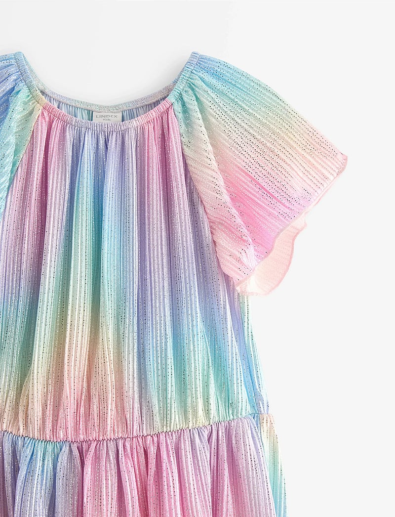 Lindex - Dress ss plisse rainbow AOP - partykleider - light pink - 5