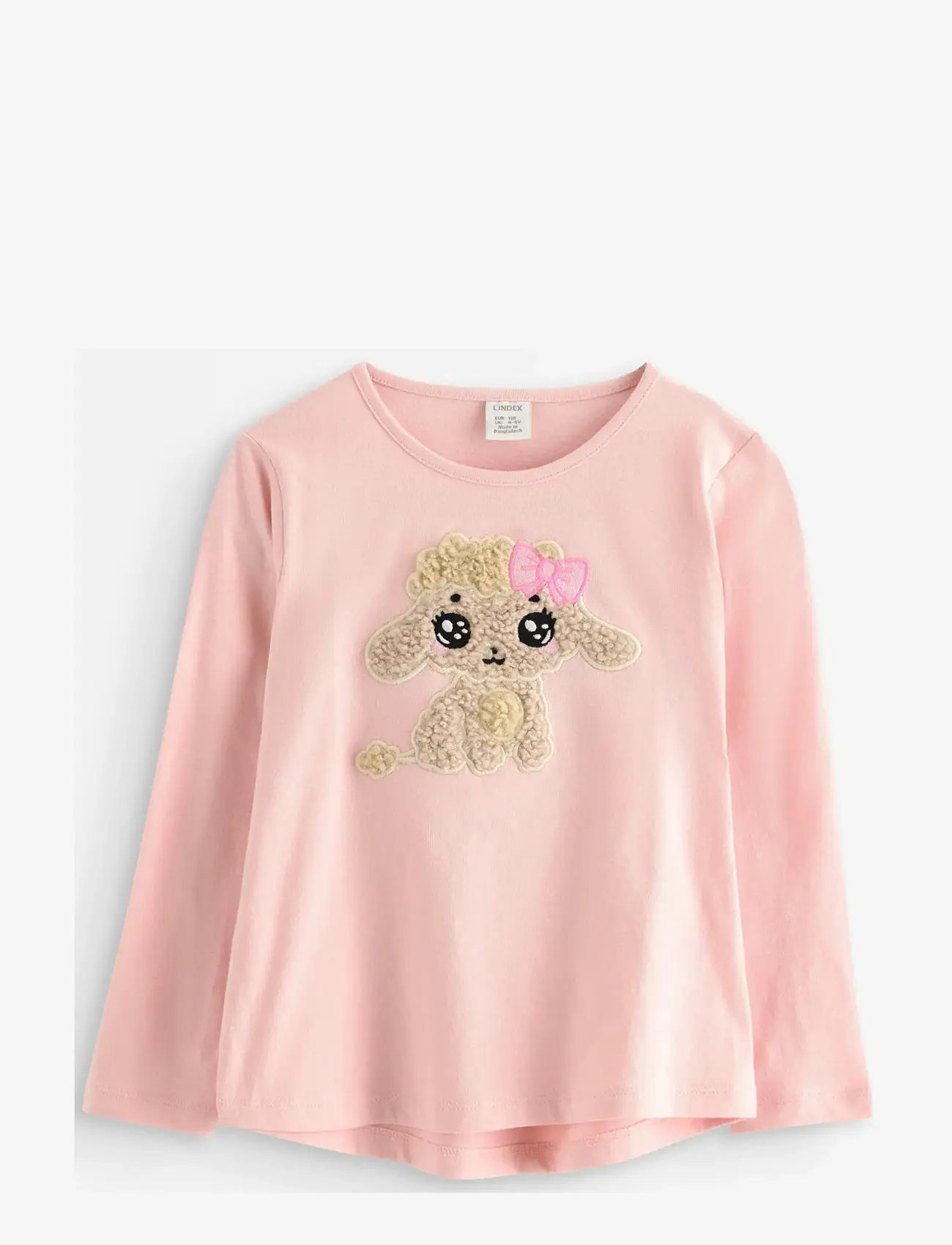Lindex - Top ls pile applique - marškinėliai ilgomis rankovėmis - light dusty pink - 1