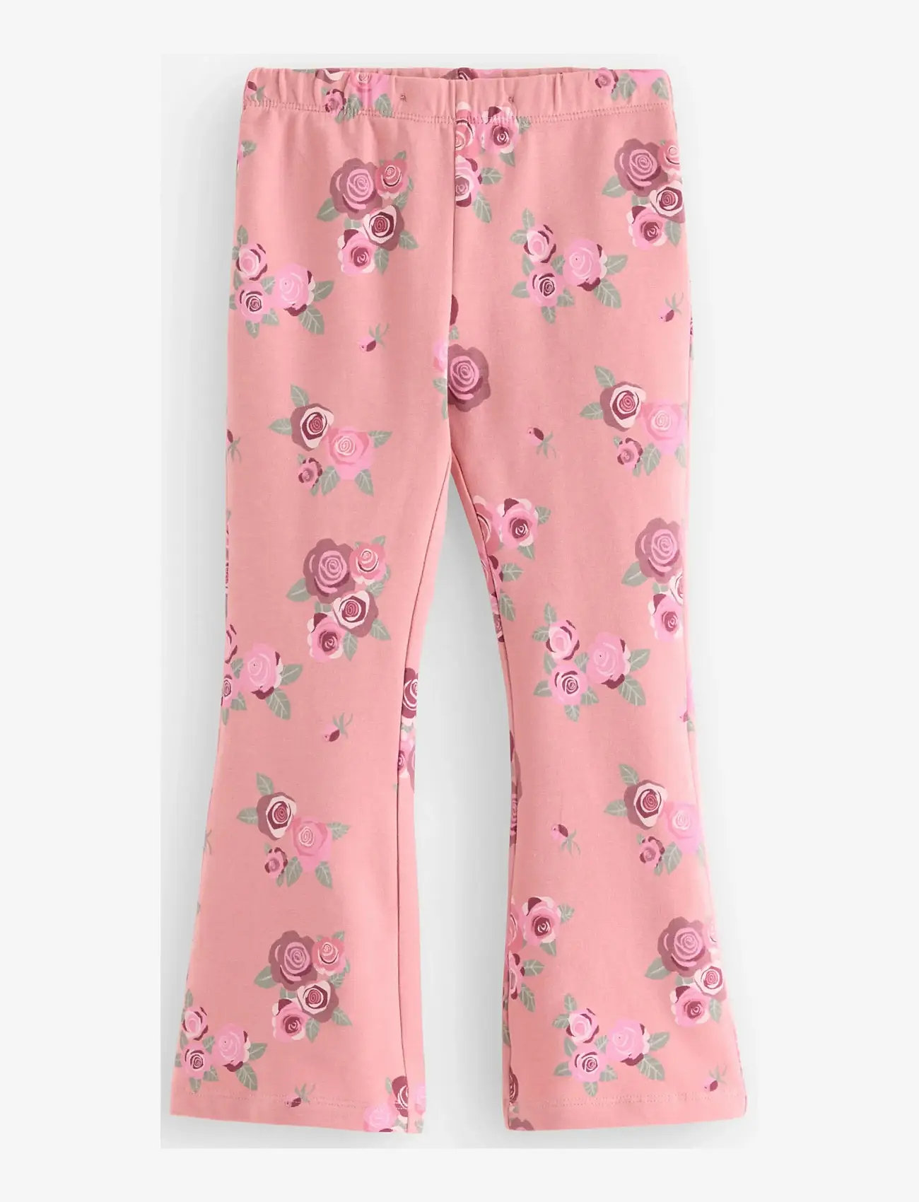 Lindex - Leggings flare br AOP - leggings - dusty pink - 1