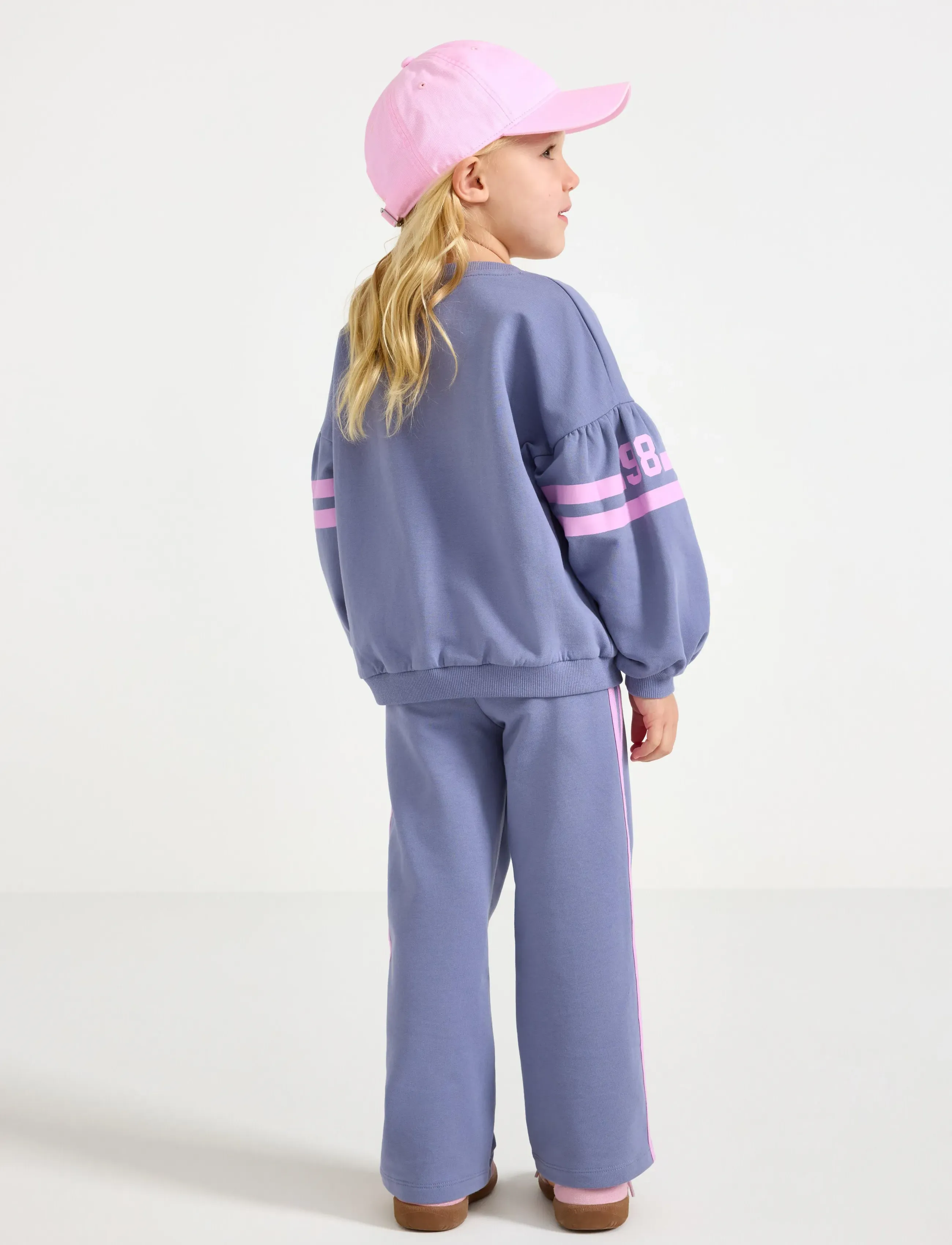 Lindex - Trousers straight tape at side - jogginghosen - dusty lilac - 3