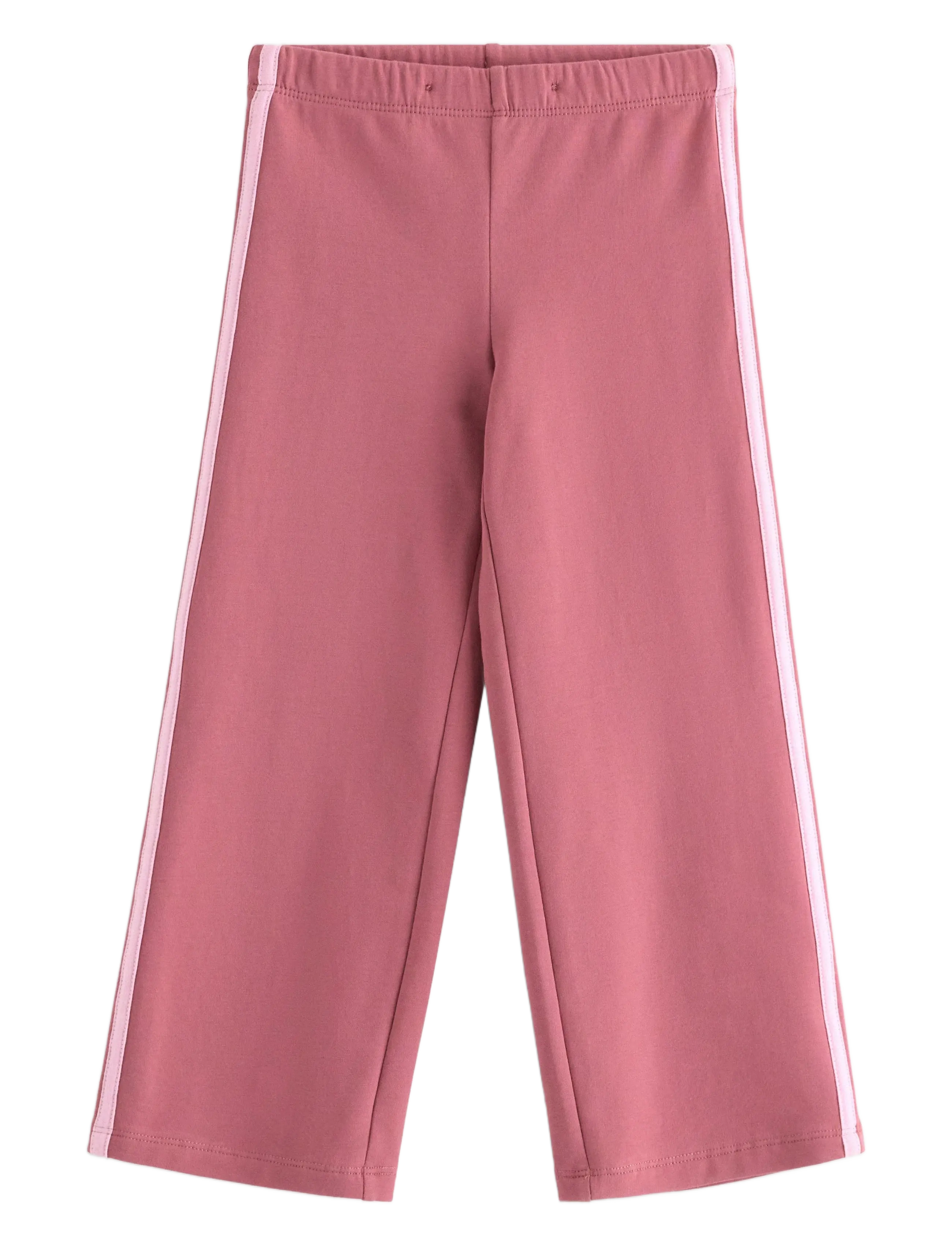 Lindex Trousers straight tape at side - Jogginghosen - DUSTY PINK / pink/rose
