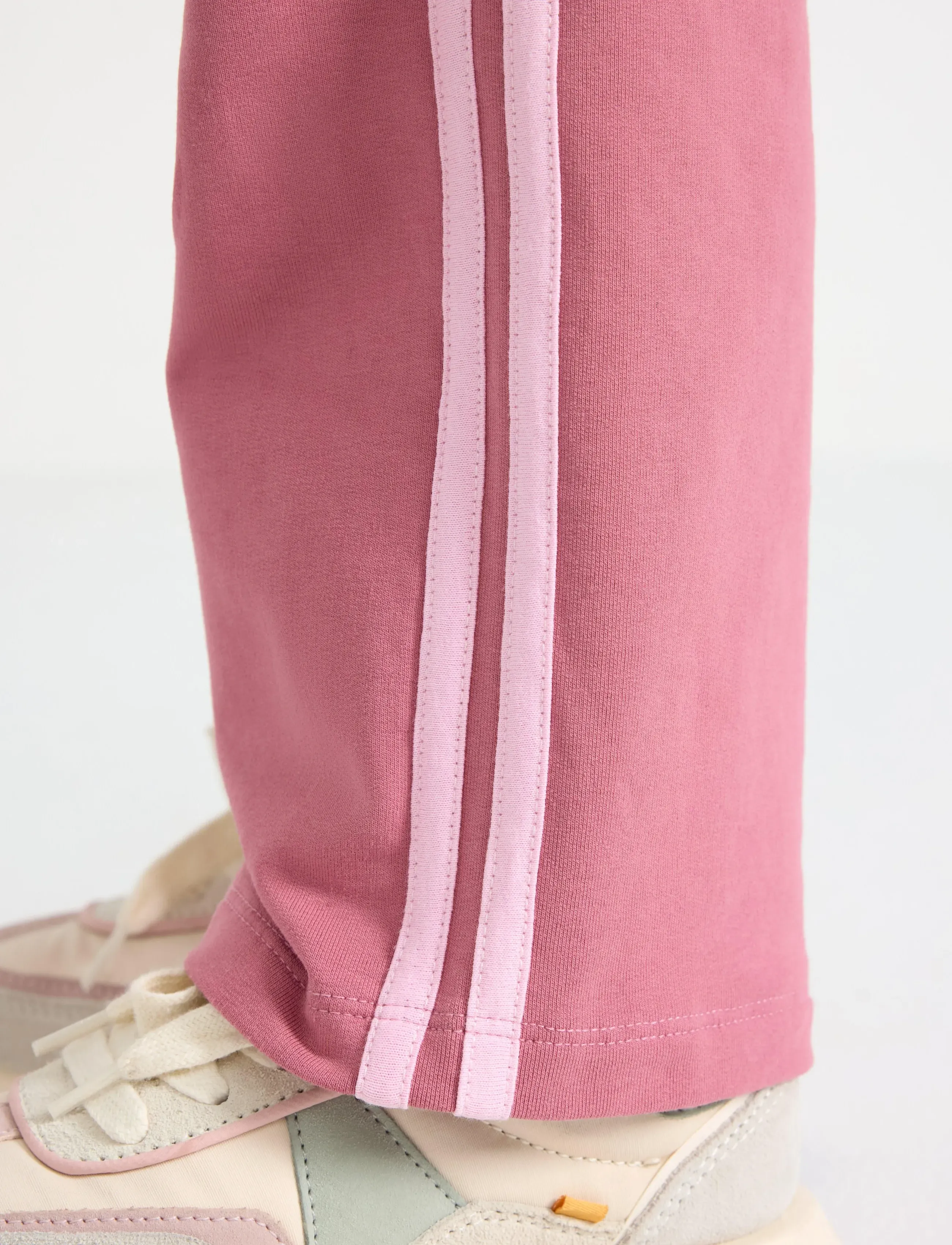 Lindex - Trousers straight tape at side - mjukisbyxor - dusty pink - 4