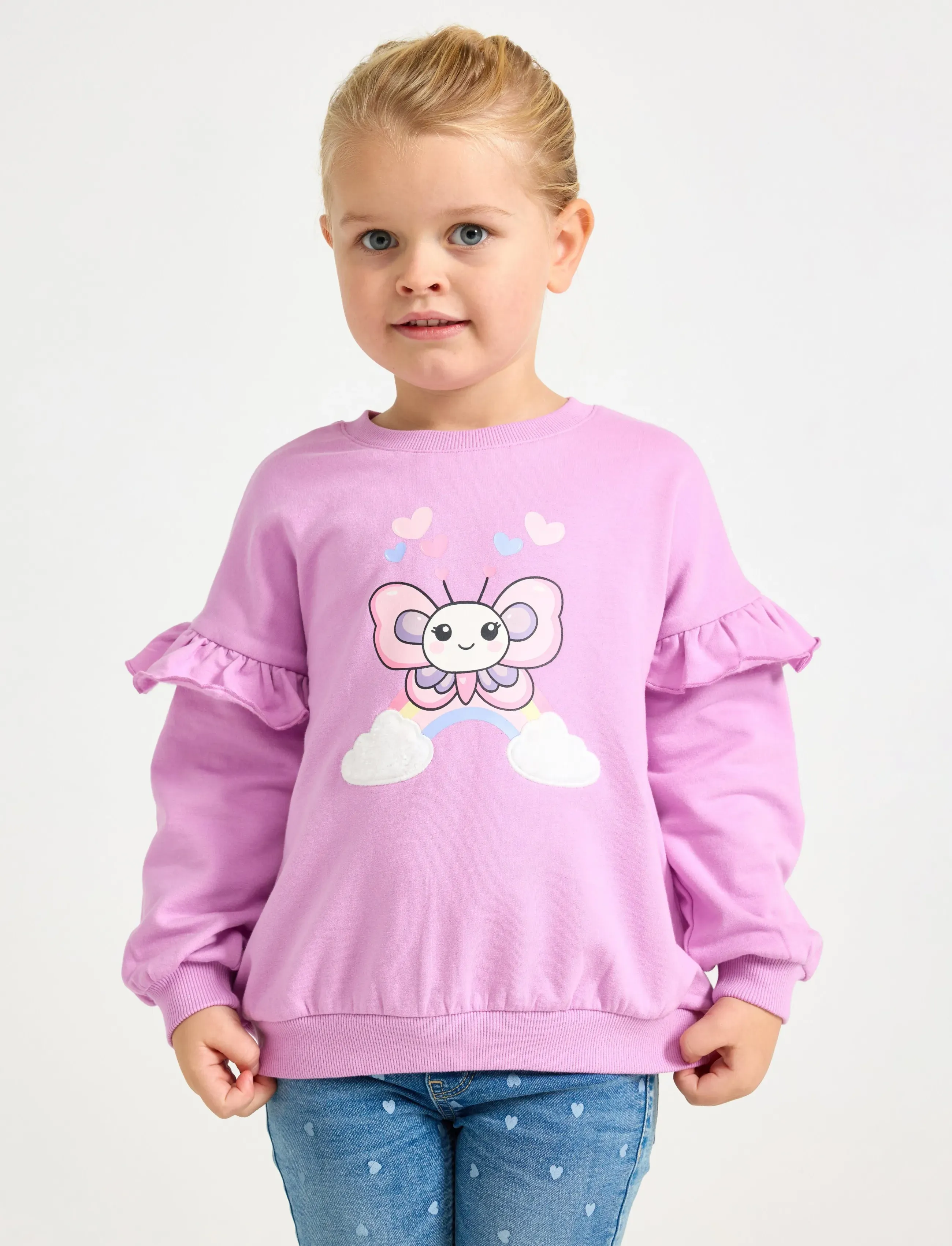 Lindex Sweatshirt placement print - Viršutinės dalies drabužiai - LIGHT LILAC / pink/rose