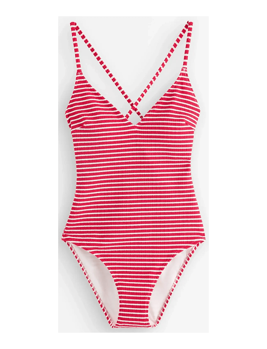 Lindex - Crinkled swimsuit - badedragter - red - 1