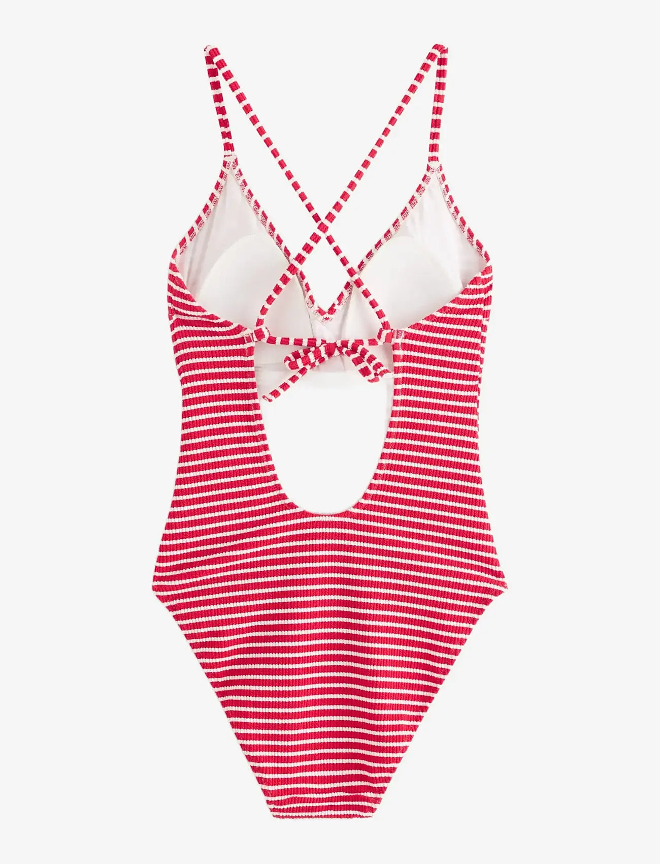 Lindex - Crinkled swimsuit - badedragter - red - 2