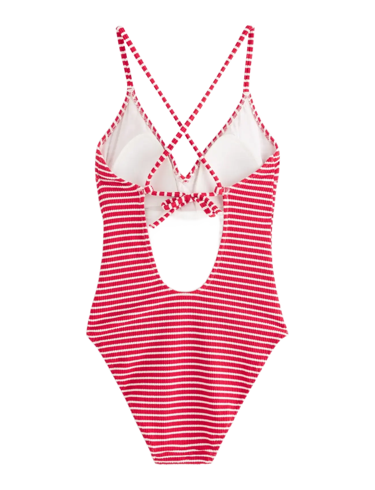 Lindex - Crinkled swimsuit - swimsuits - red - 2