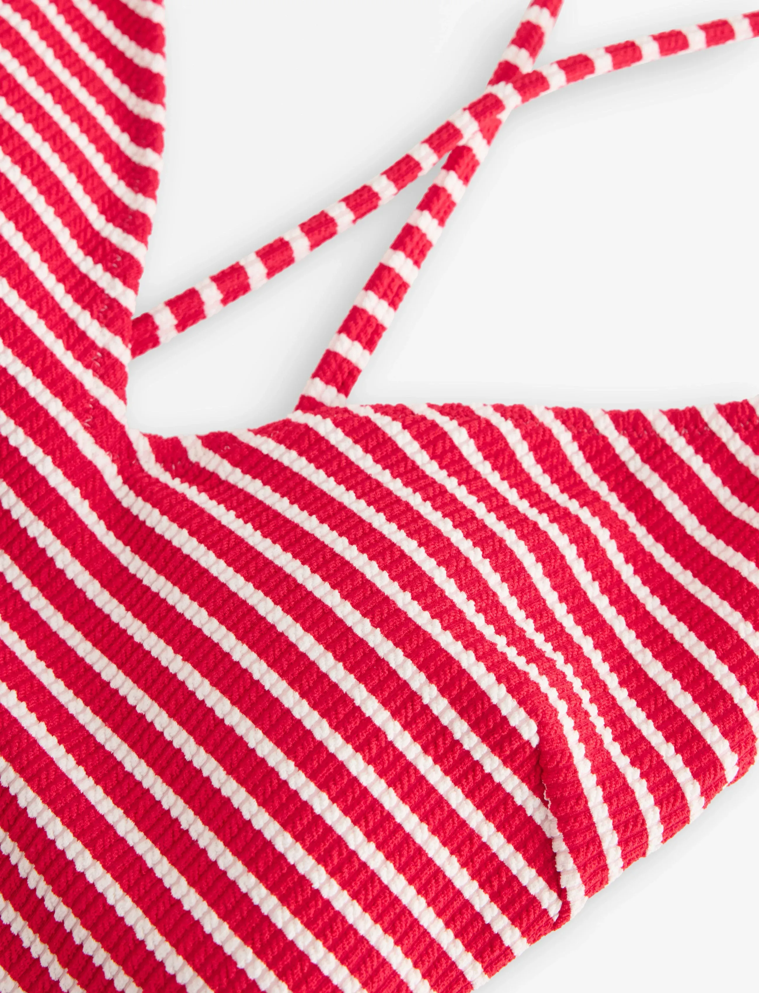 Lindex - Crinkled swimsuit - swimsuits - red - 5