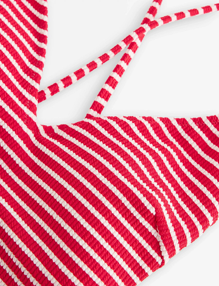 Lindex - Crinkled swimsuit - badedragter - red - 5