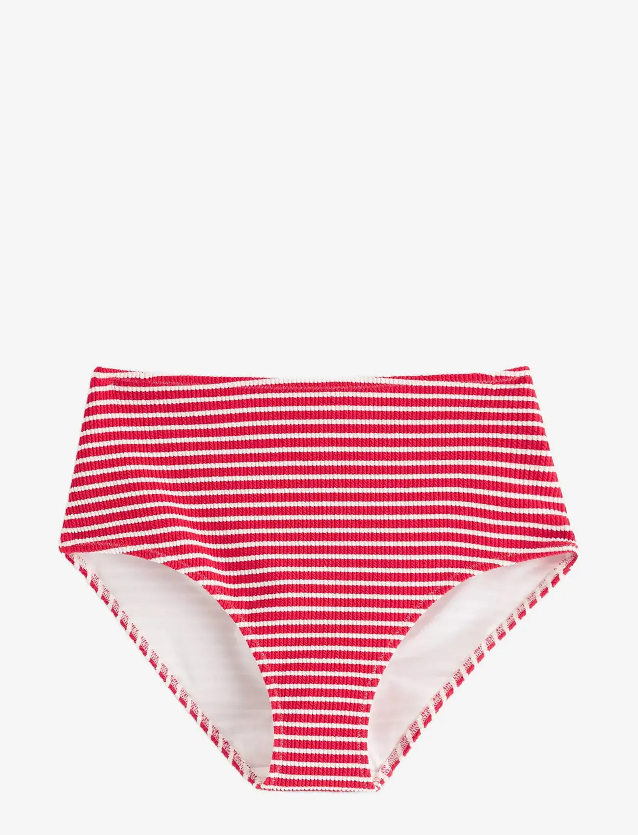 Lindex - Crinkled bikini bottom with high waist - højtaljede bikinitrusser - red - 1